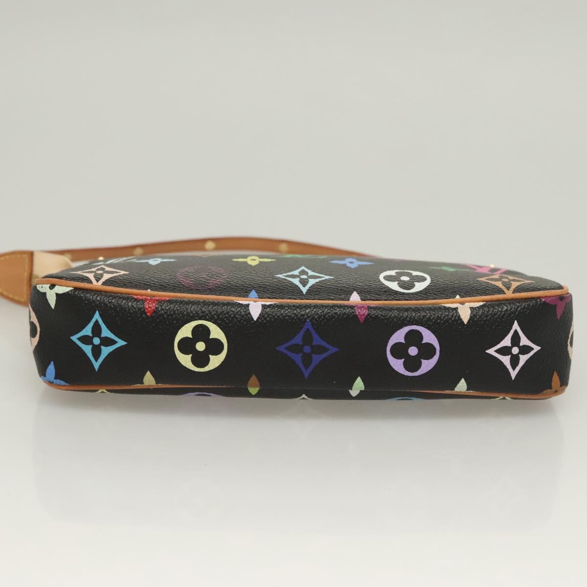 LOUIS VUITTON Monogram Multicolor Pochette Accessoires Black M92648 Auth 127223SAV