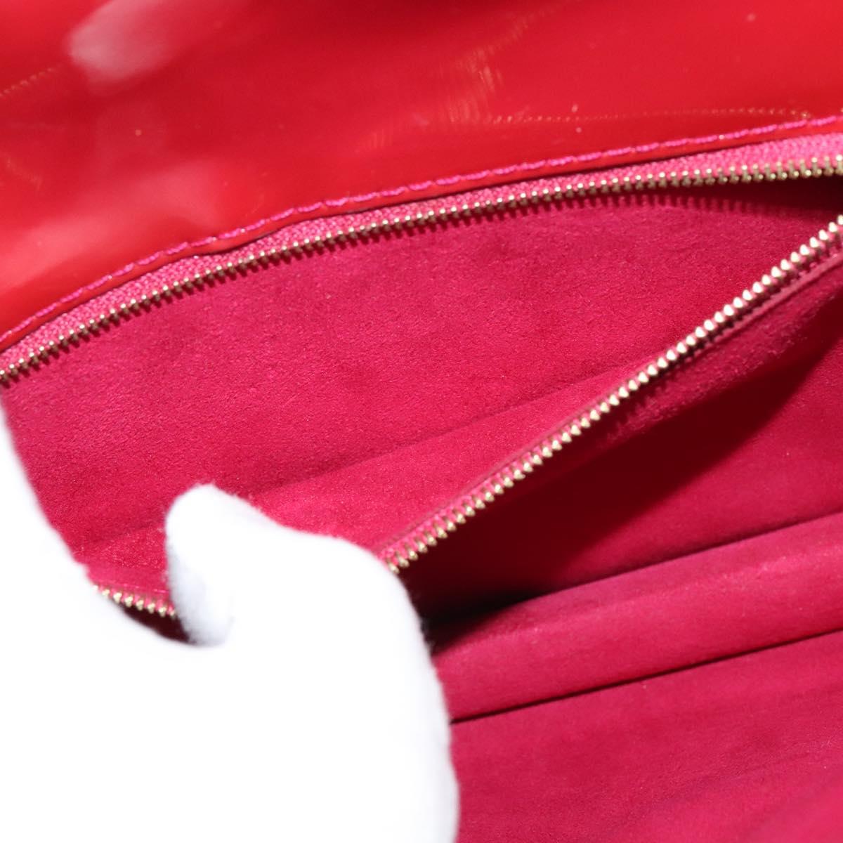 LOUIS VUITTON Vernis Monceau BB Hand Bag 2way Rose Andian M91579 LV Auth 127225