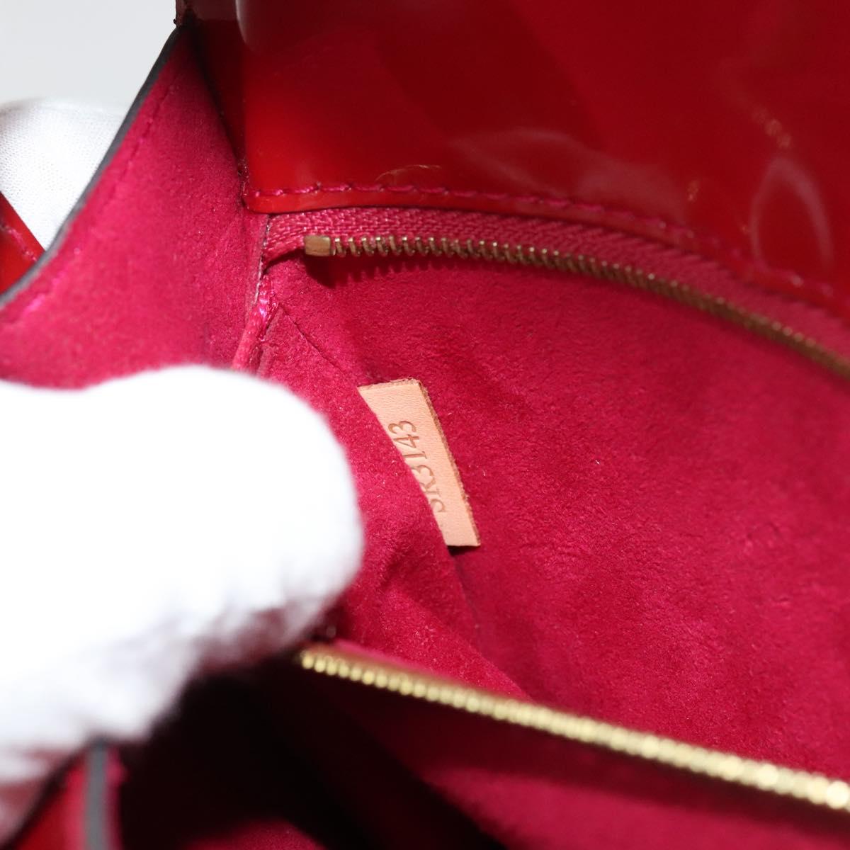 LOUIS VUITTON Vernis Monceau BB Hand Bag 2way Rose Andian M91579 LV Auth 127225