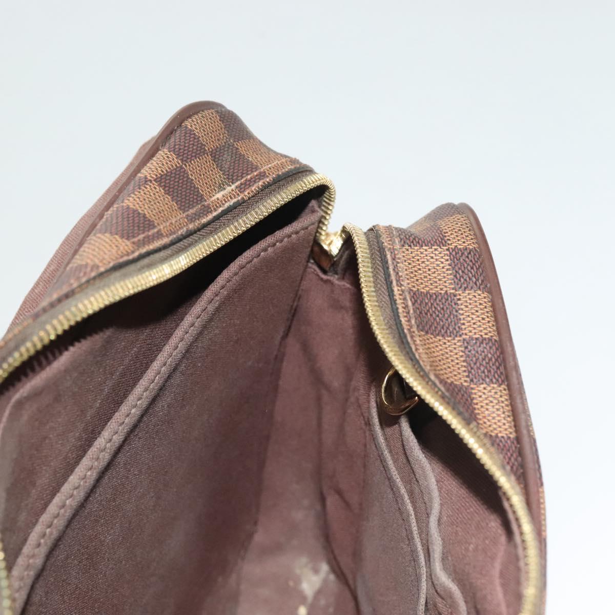 LOUIS VUITTON Damier Ebene Shelton GM Shoulder Bag N41148 LV Auth 127278