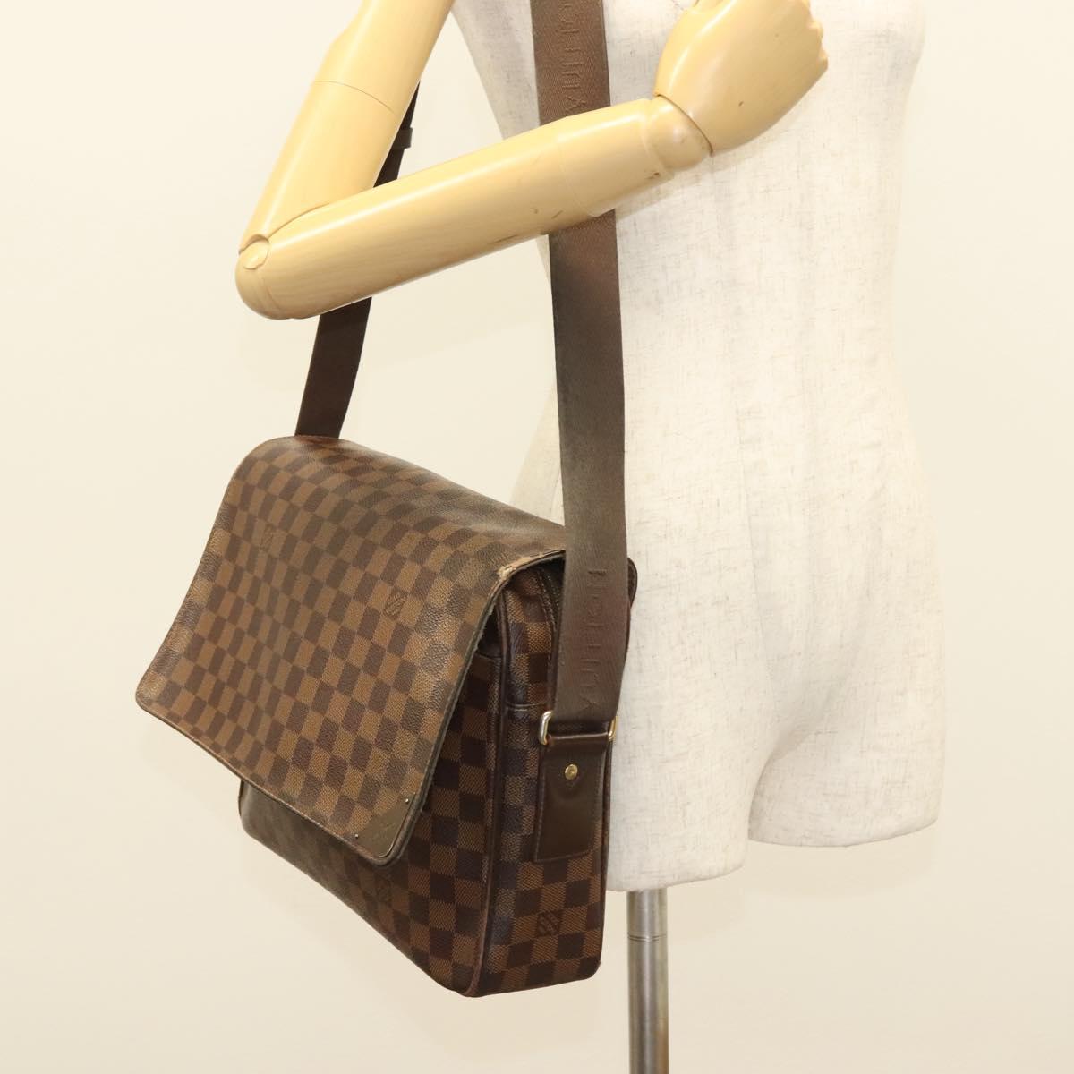 LOUIS VUITTON Damier Ebene Shelton GM Shoulder Bag N41148 LV Auth 127278