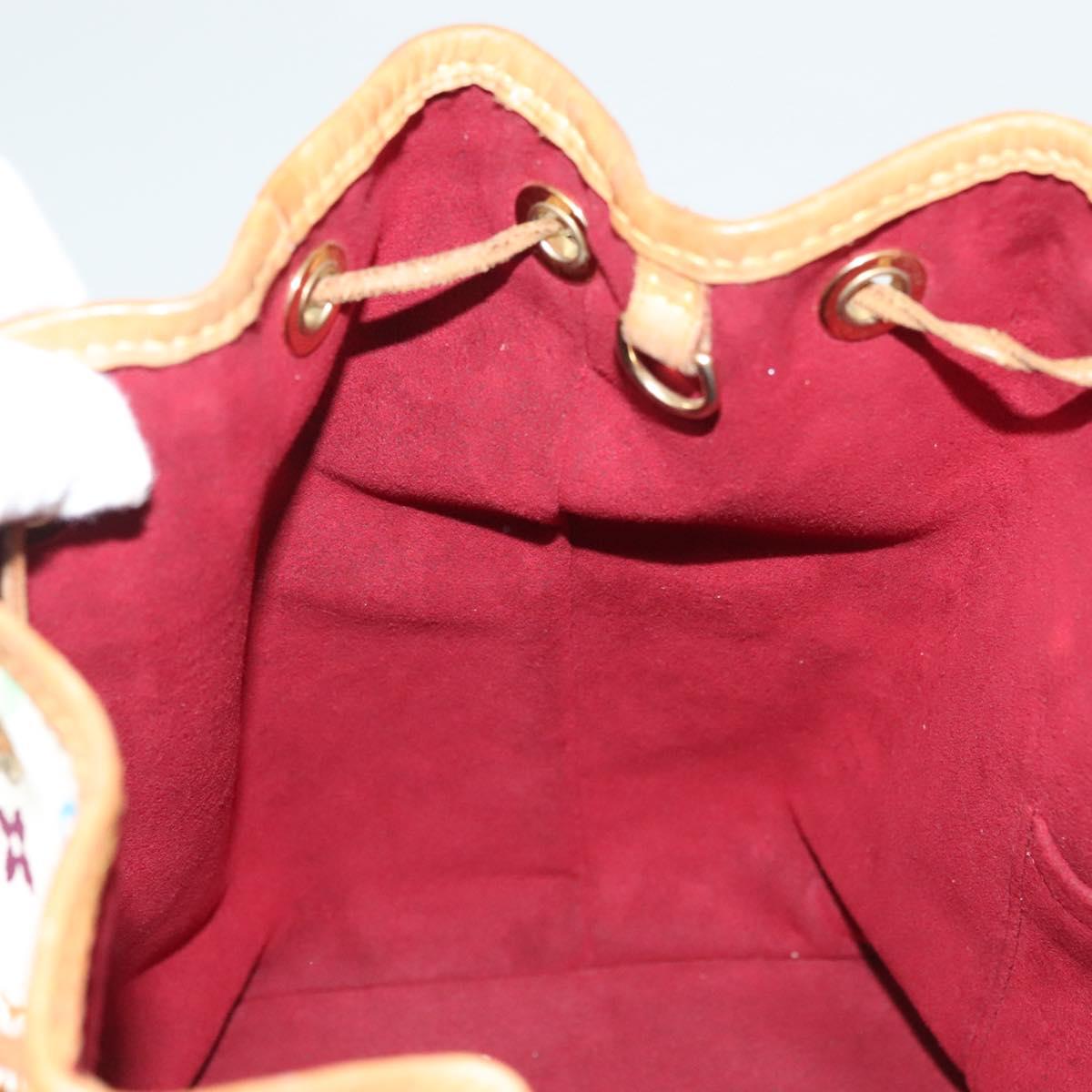 LOUIS VUITTON Monogram Multicolor Petit Noe Bag White M42229 LV Auth 127305