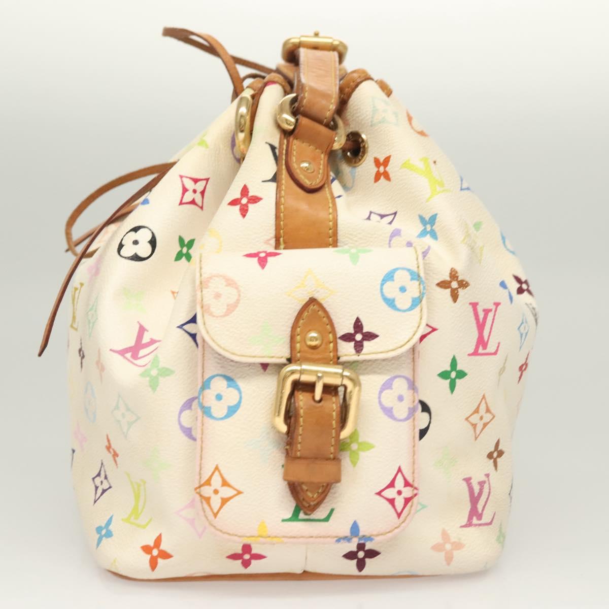 LOUIS VUITTON Monogram Multicolor Petit Noe Bag White M42229 LV Auth 127305
