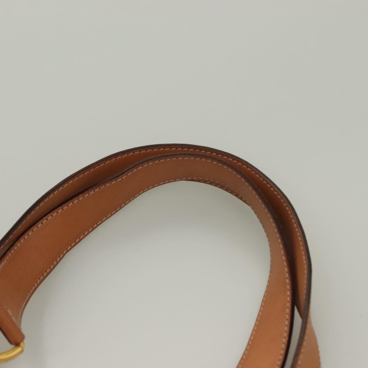 CELINE Macadam Canvas Shoulder Bag PVC Brown Gold Auth 127309