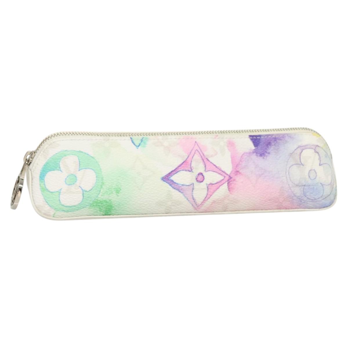 LOUIS VUITTON Monogram Watercolor Trousse Elizabeth Pen Case GI0591 Auth 127326