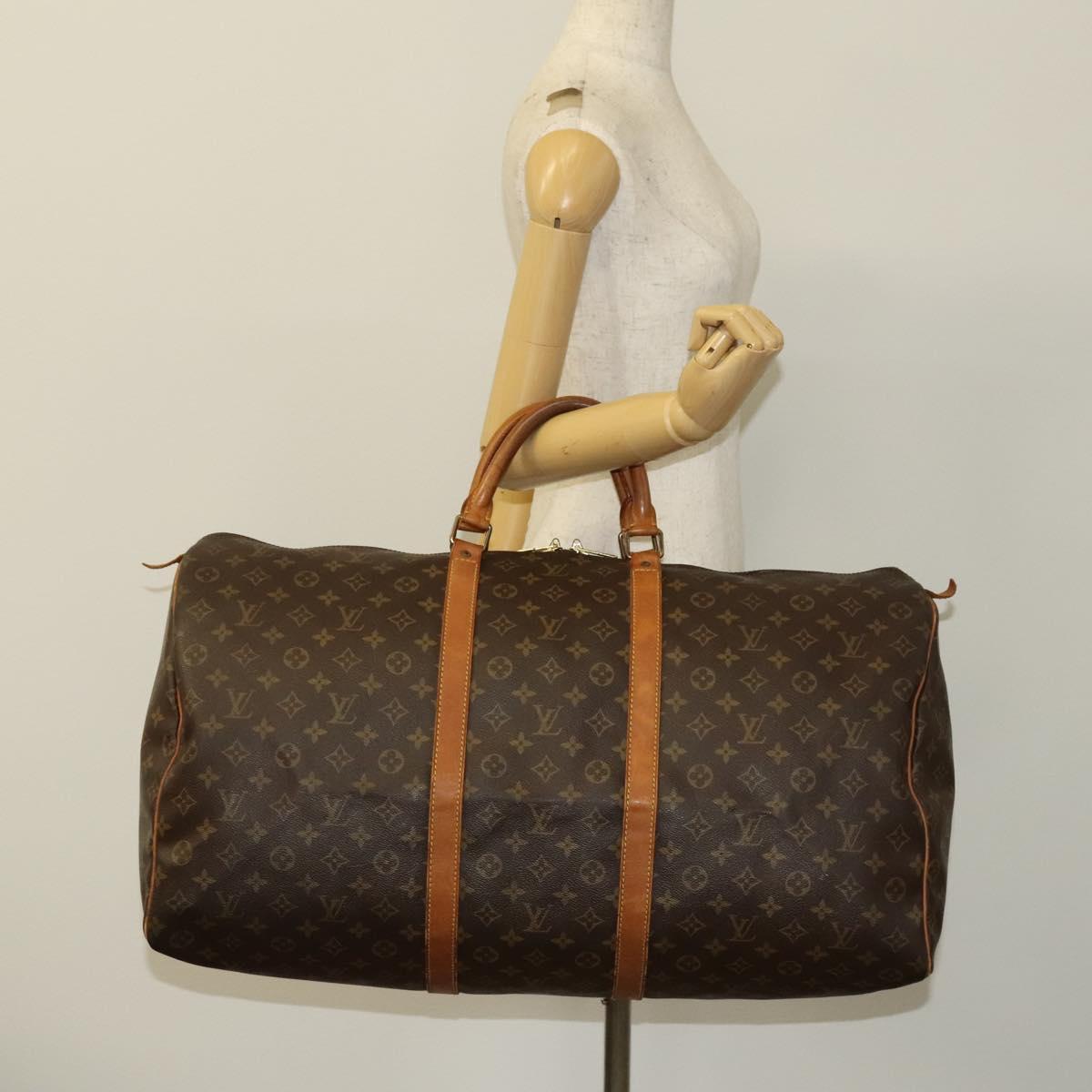LOUIS VUITTON Monogram Keepall 60 Boston Bag M41422 LV Auth 127361