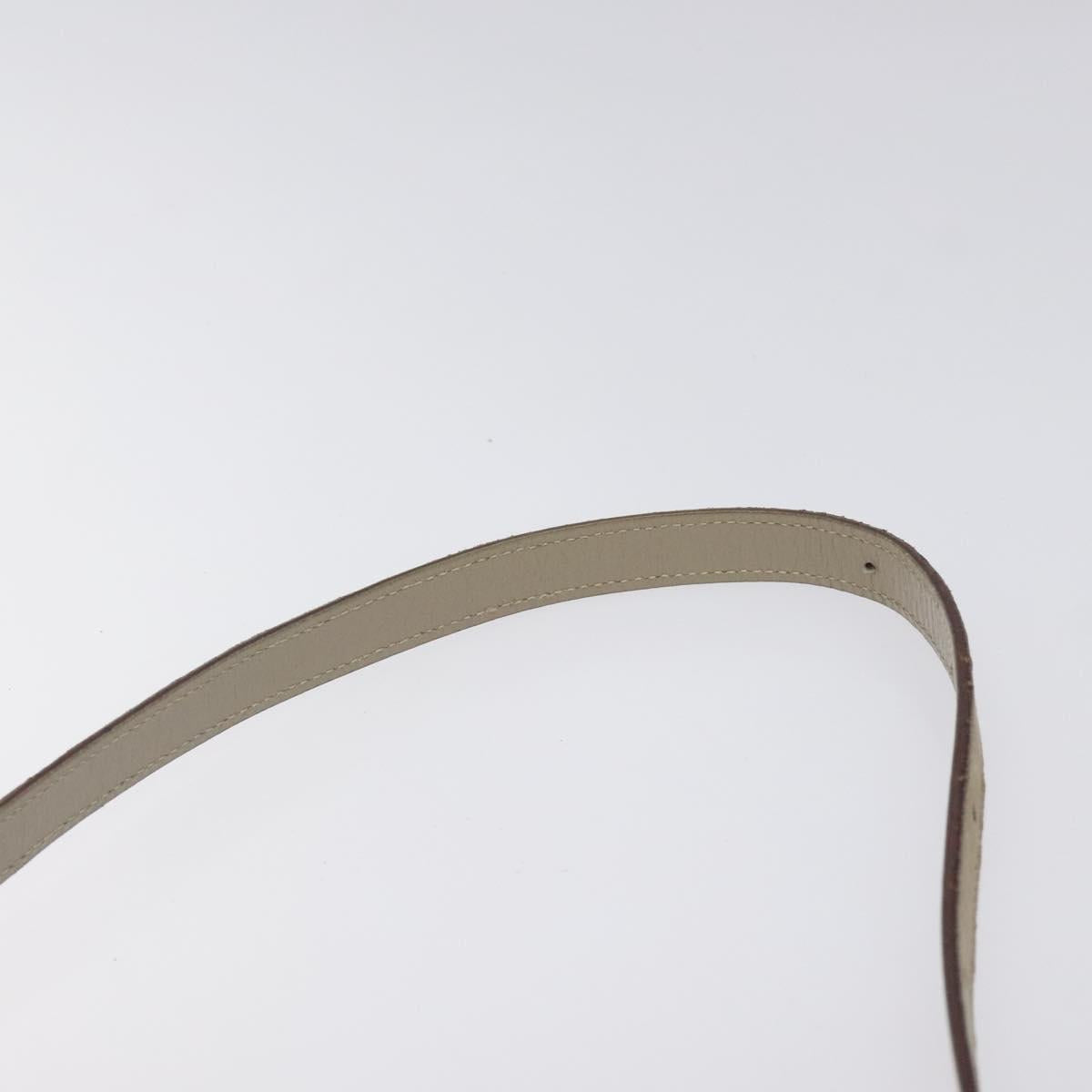 Salvatore Ferragamo Vala Shoulder Bag Suede Beige Gold Auth 127380