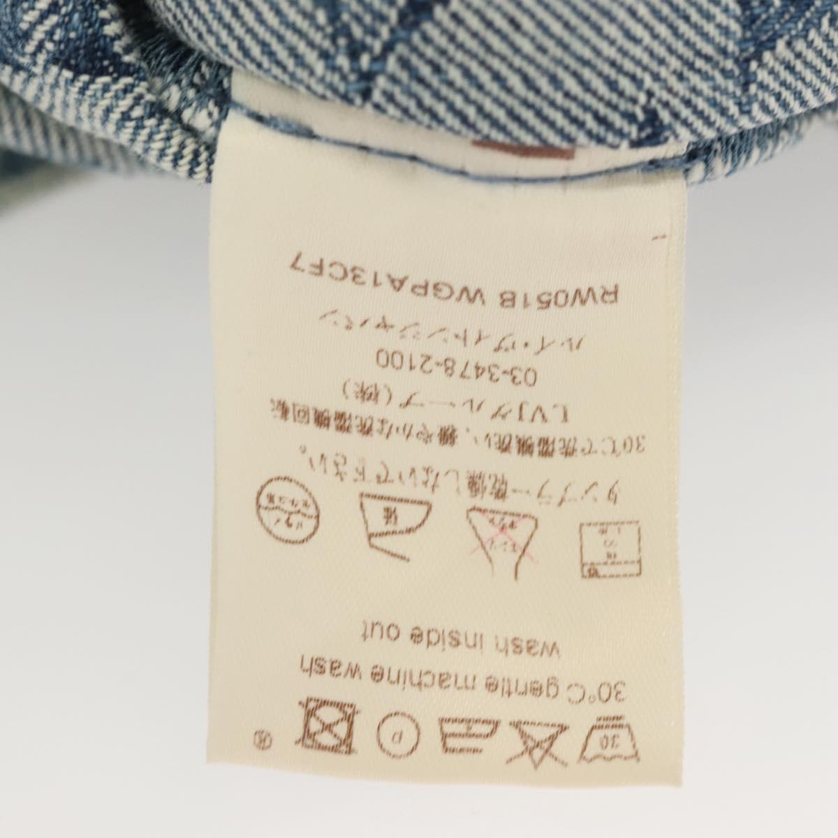 LOUIS VUITTON Monogram Denim Shorts Pants Blue LV Auth 127399M