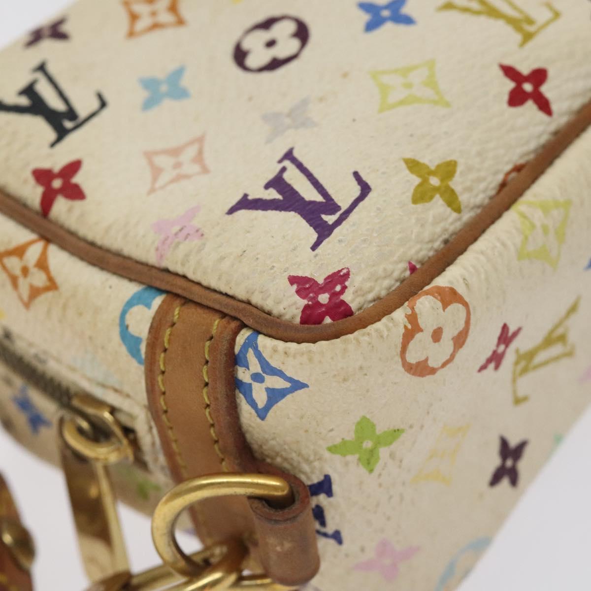 LOUIS VUITTON Monogram Multicolor Trousse Wapity White M58033 LV Auth 127417