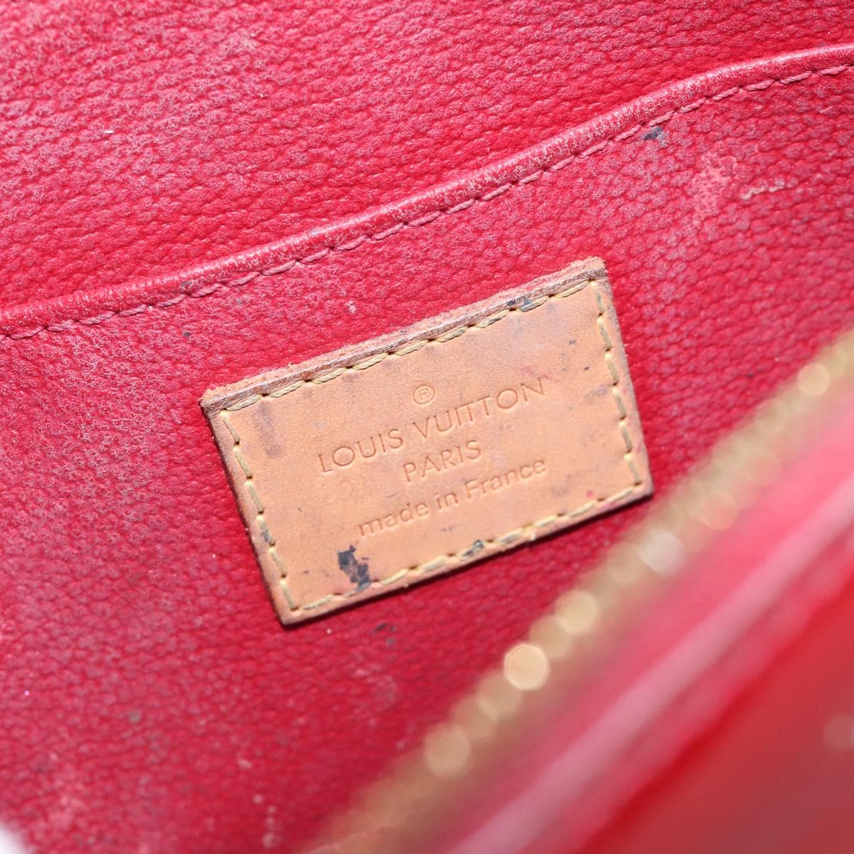 LOUIS VUITTON Vernis Pochette Cosmetic Pouch Pomme D'amour M91496 LV Auth 127419