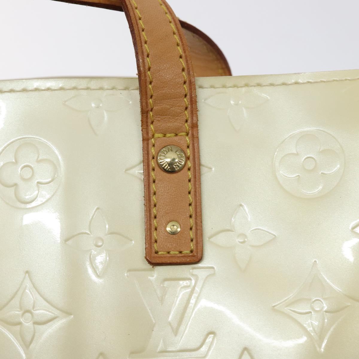 LOUIS VUITTON Monogram Vernis Reade PM Hand Bag Perle M91336 LV Auth 127438