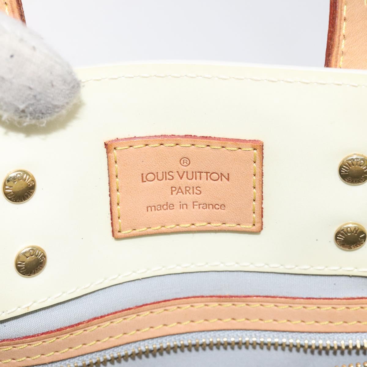 LOUIS VUITTON Monogram Vernis Reade PM Hand Bag Perle M91336 LV Auth 127438