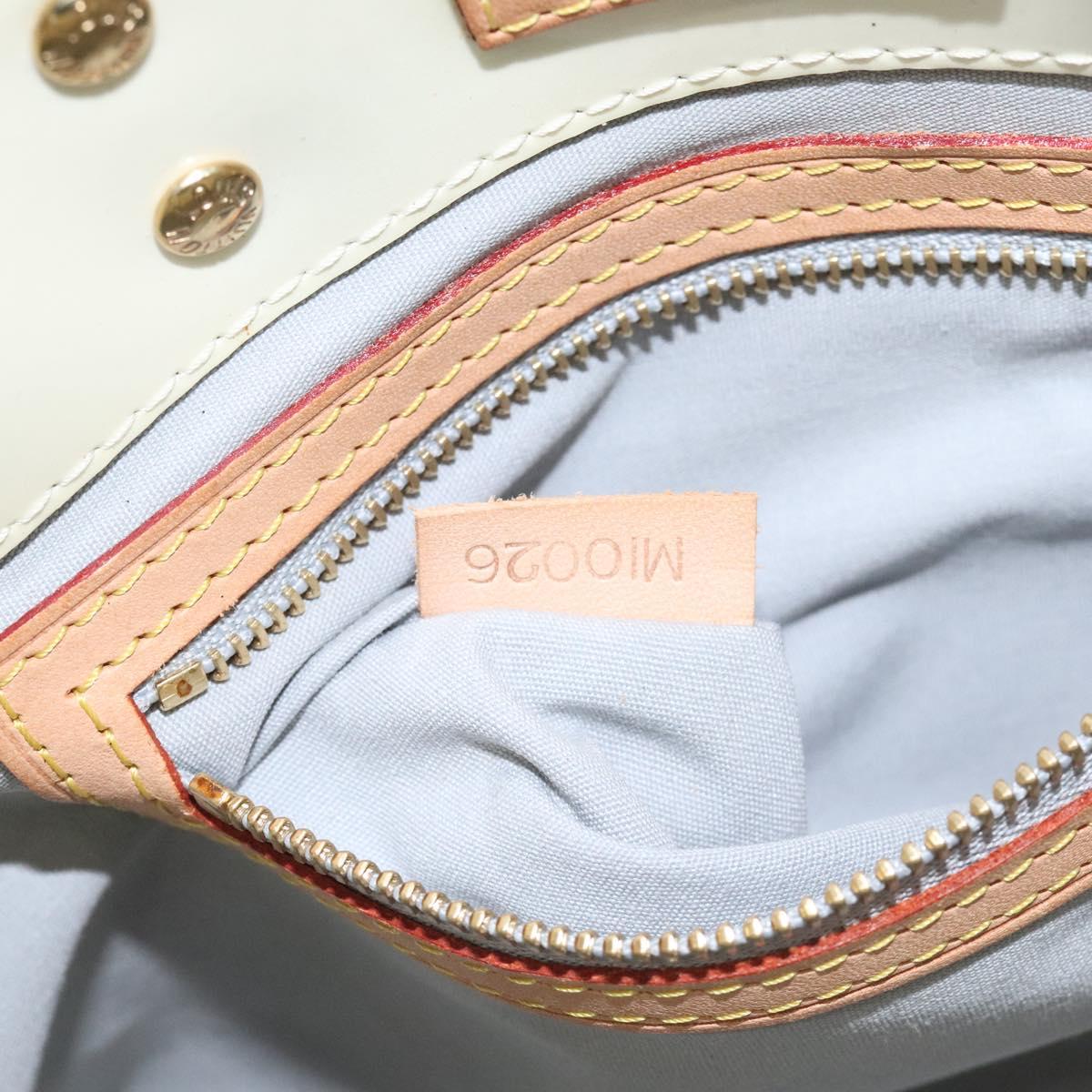 LOUIS VUITTON Monogram Vernis Reade PM Hand Bag Perle M91336 LV Auth 127438