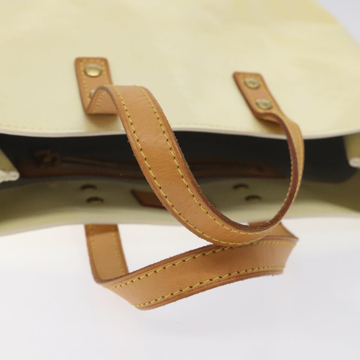 LOUIS VUITTON Monogram Vernis Reade PM Hand Bag Perle M91336 LV Auth 127438