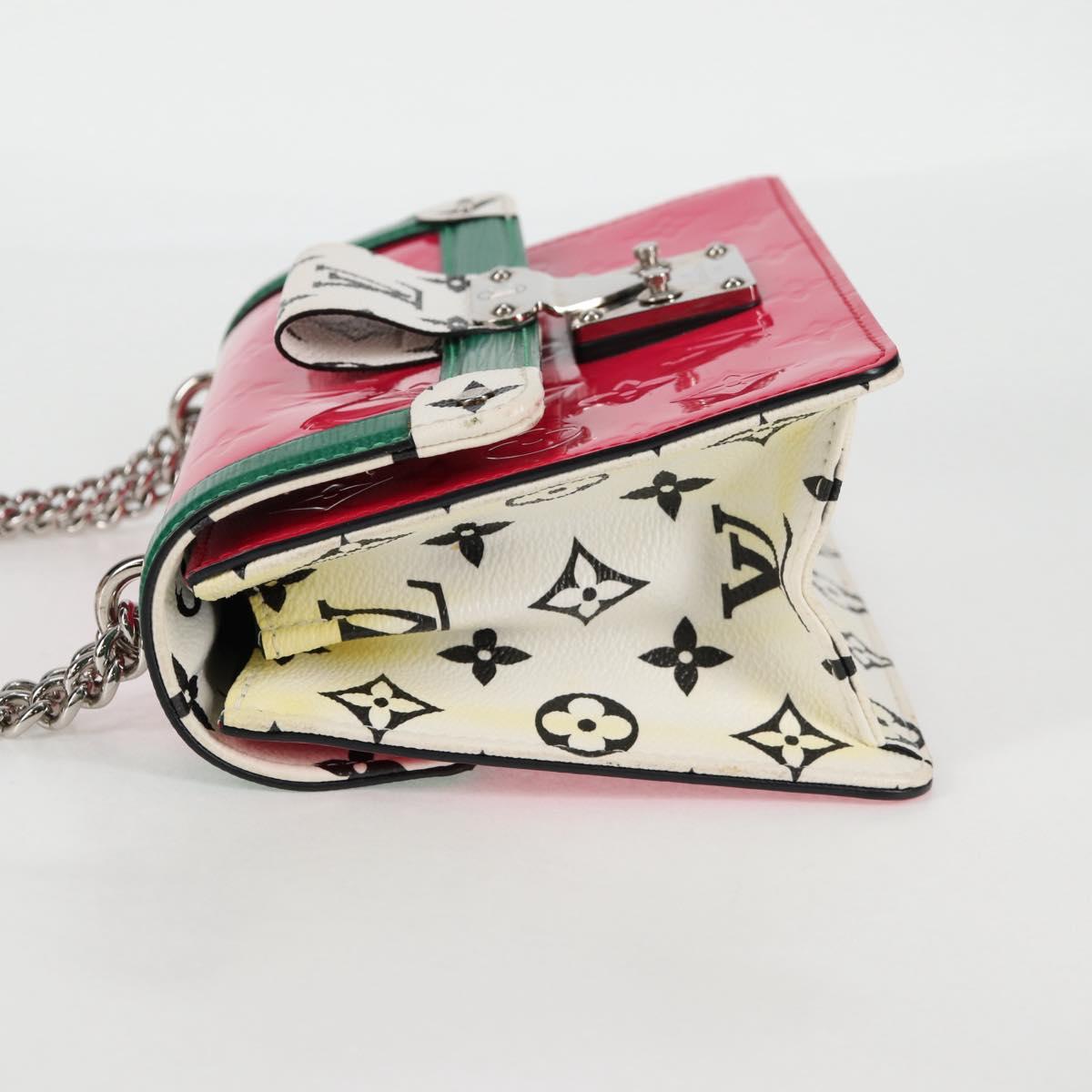 LOUIS VUITTON Vernis Winewood PM Shoulder Bag Rose Pop M90443 LV Auth 127441M