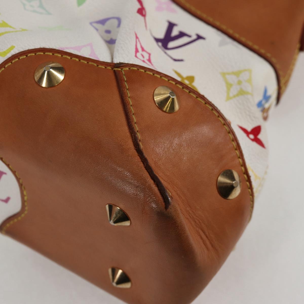 LOUIS VUITTON Monogram Multicolor Judy MM Bag 2Way White M40255 LV Auth 127443