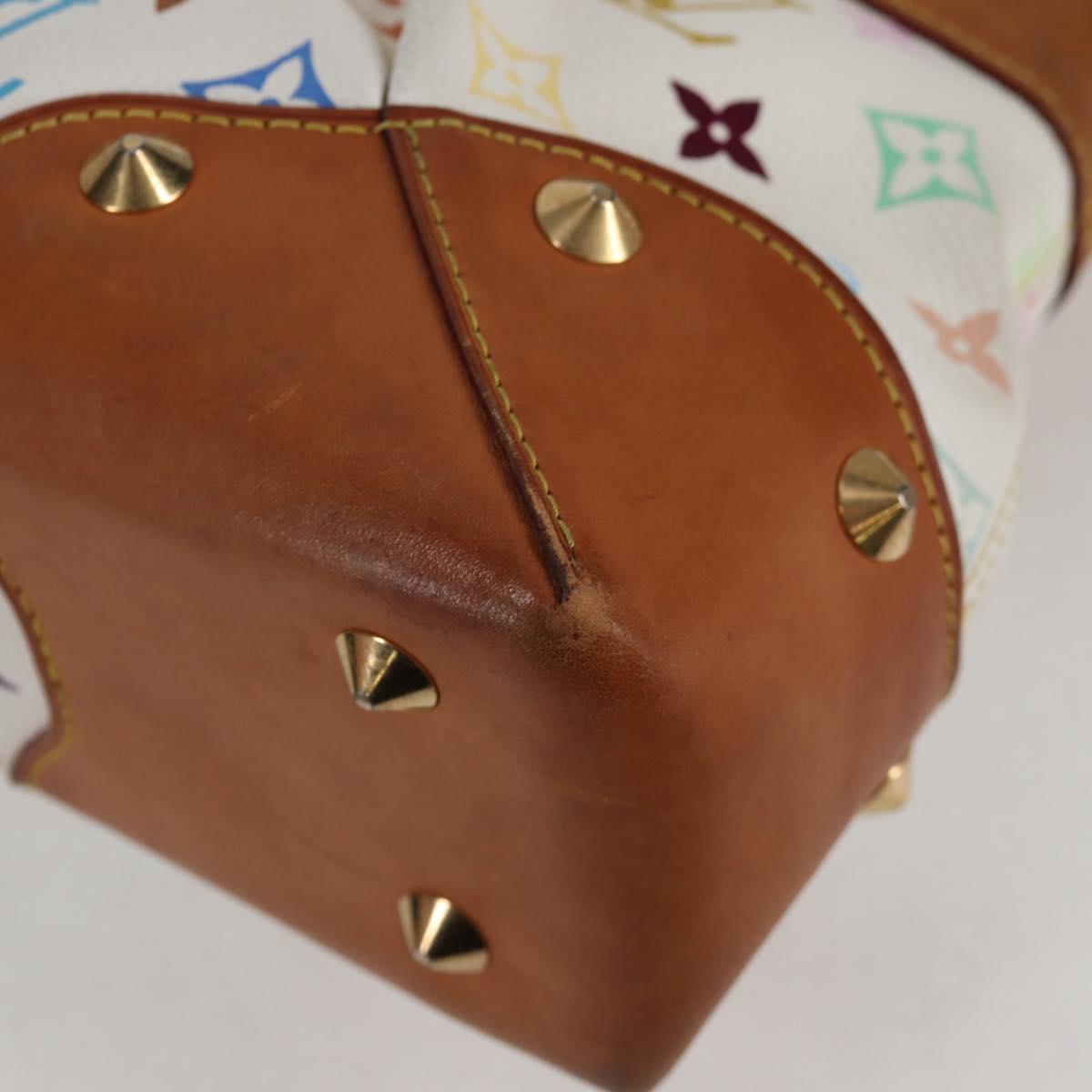 LOUIS VUITTON Monogram Multicolor Judy MM Bag 2Way White M40255 LV Auth 127443