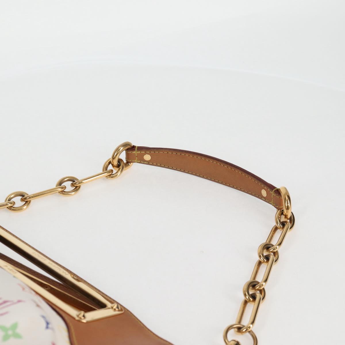 LOUIS VUITTON Monogram Multicolor Judy MM Bag 2Way White M40255 LV Auth 127443