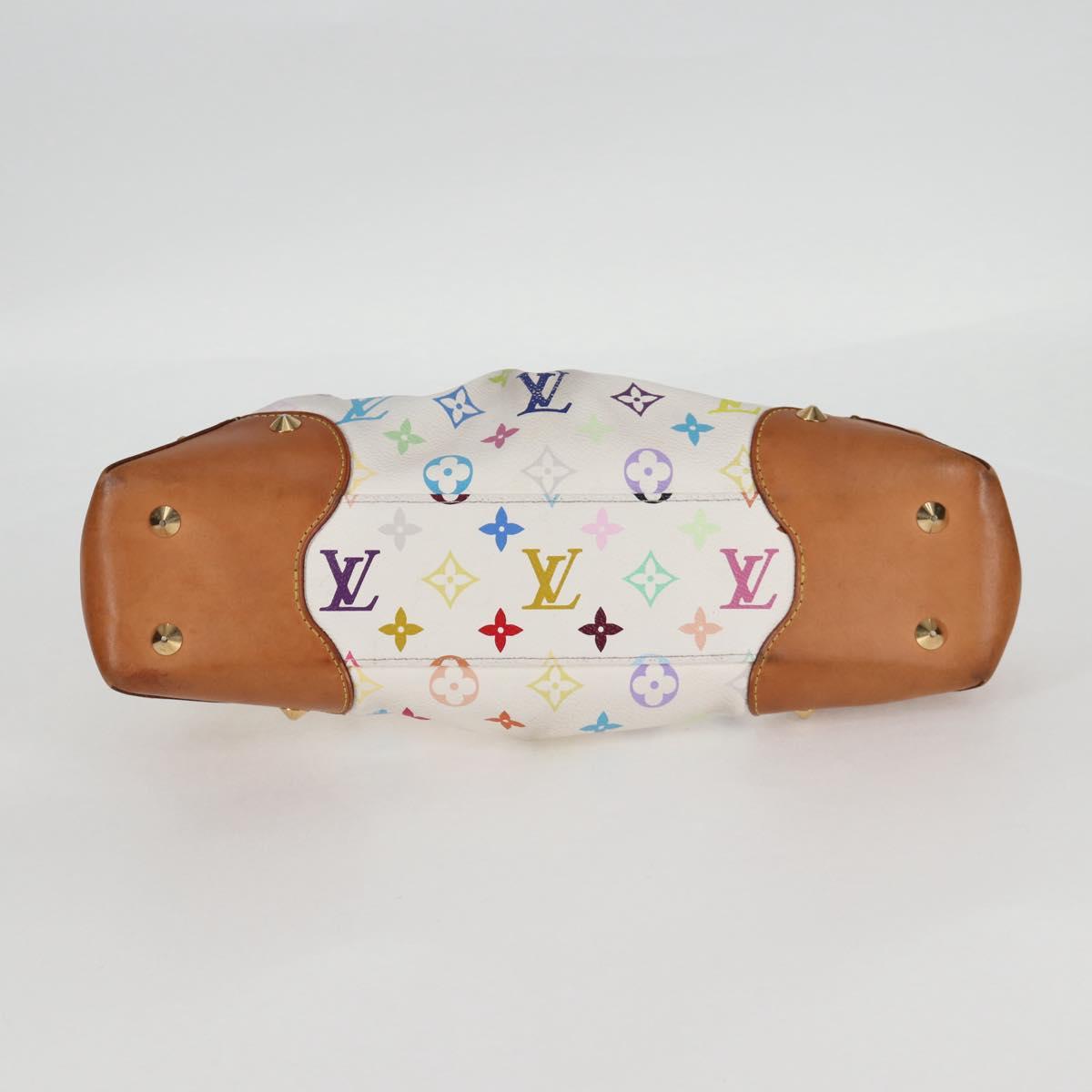 LOUIS VUITTON Monogram Multicolor Judy MM Bag 2Way White M40255 LV Auth 127443