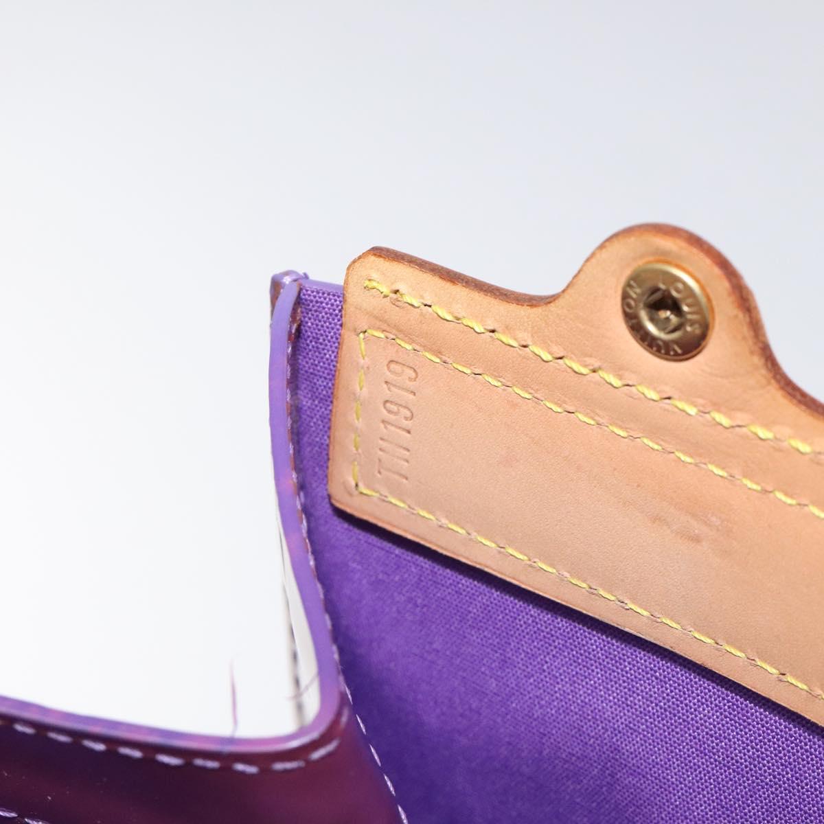 LOUIS VUITTON Monogram Vernis Stanton Tote Bag Purple Viole M91079 Auth 127464
