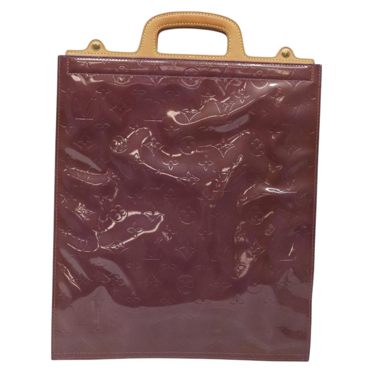 LOUIS VUITTON Monogram Vernis Stanton Tote Bag Purple Viole M91079 Auth 127464