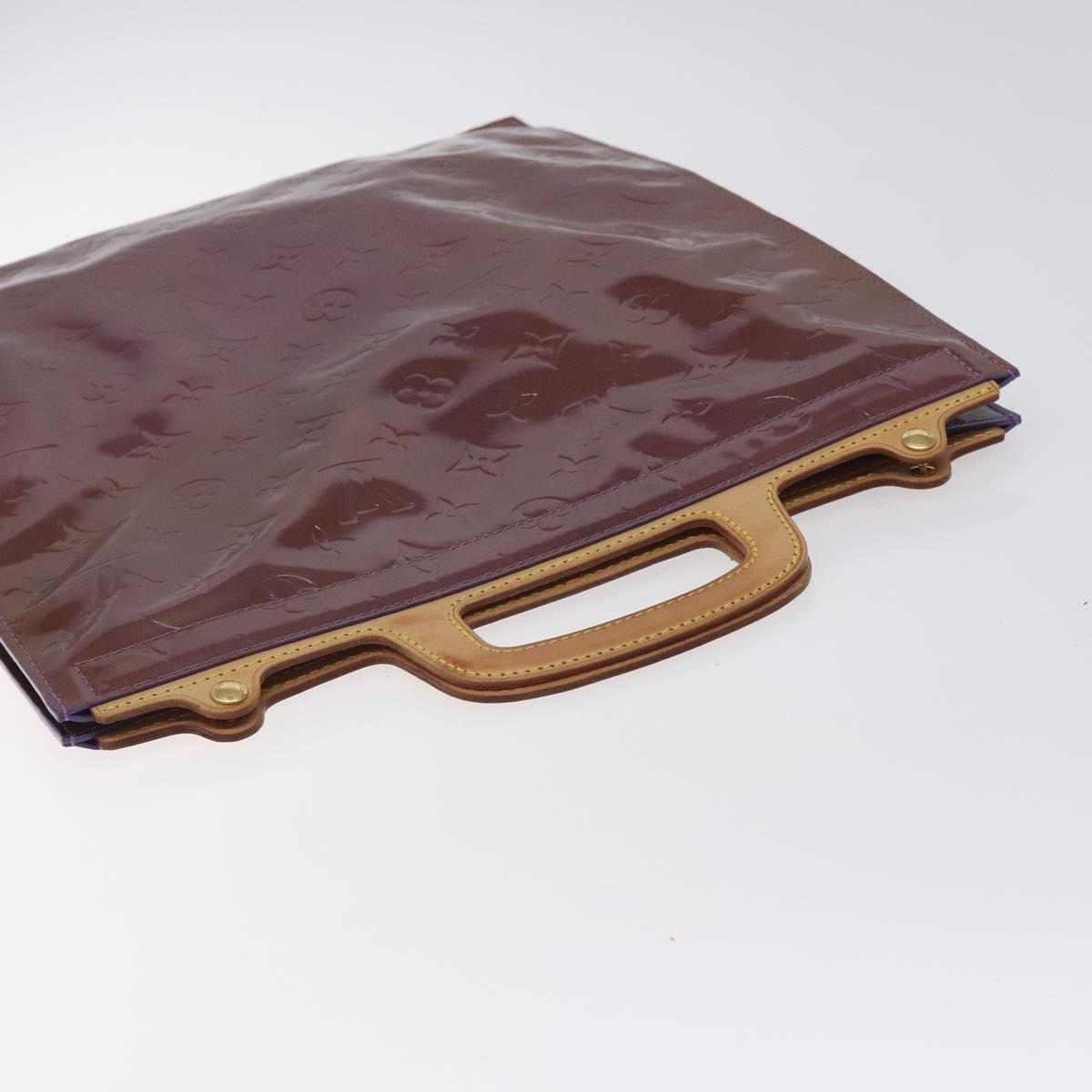 LOUIS VUITTON Monogram Vernis Stanton Tote Bag Purple Viole M91079 Auth 127464