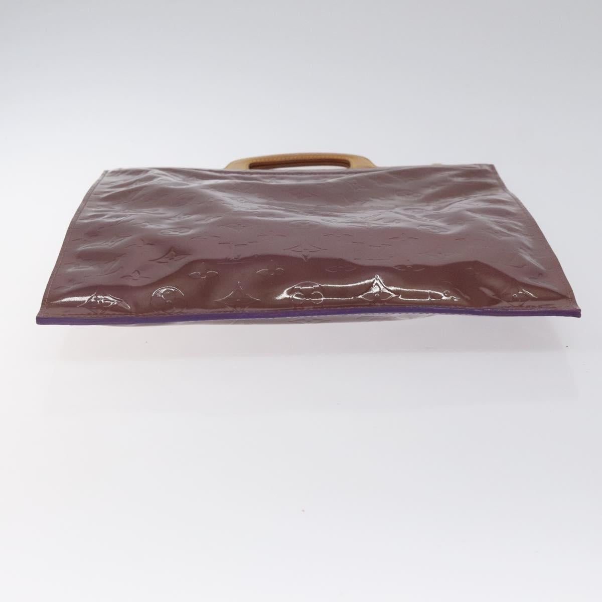 LOUIS VUITTON Monogram Vernis Stanton Tote Bag Purple Viole M91079 Auth 127464