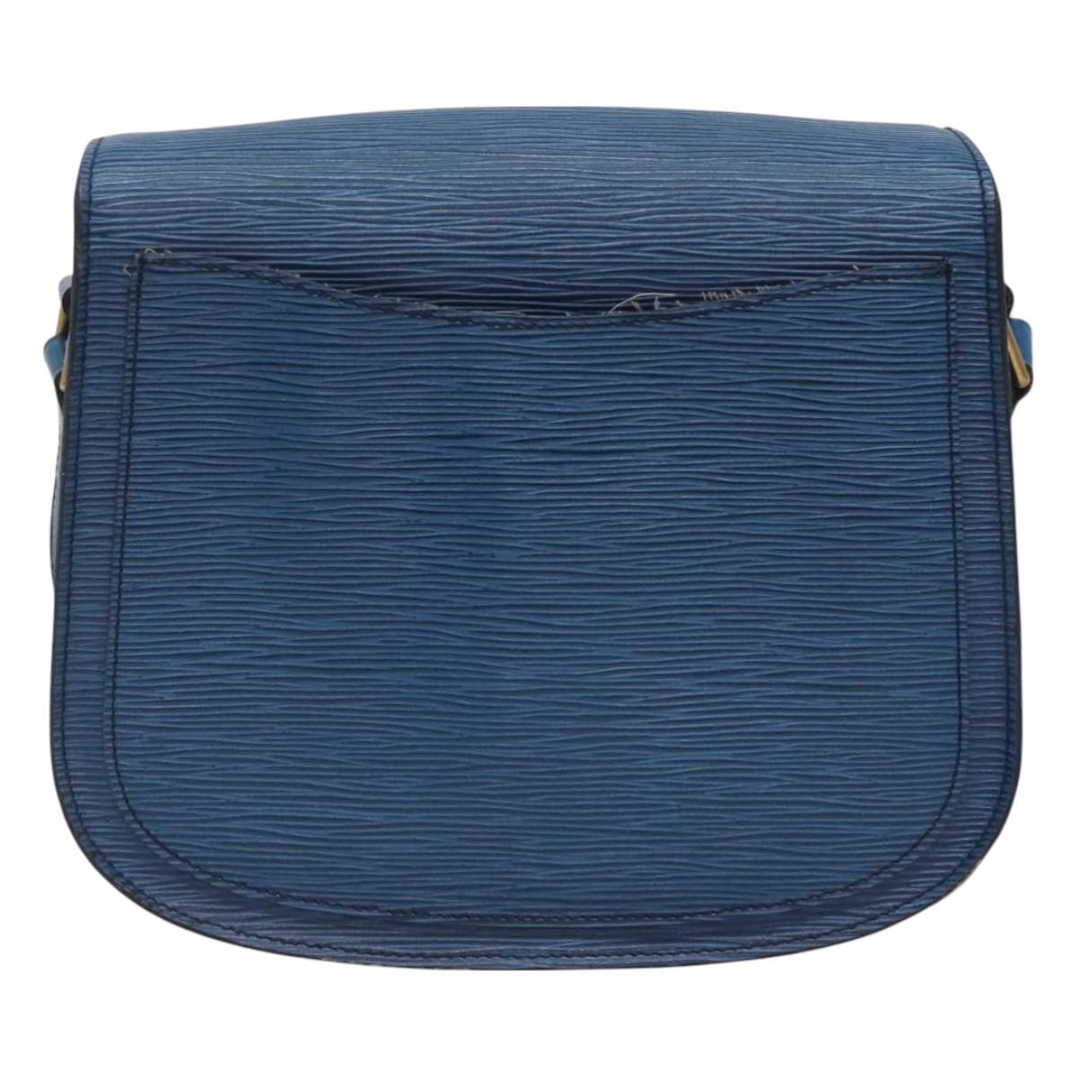 LOUIS VUITTON Epi Saint Cloud GM Shoulder Bag Toledo Blue M52195 LV Auth 127467