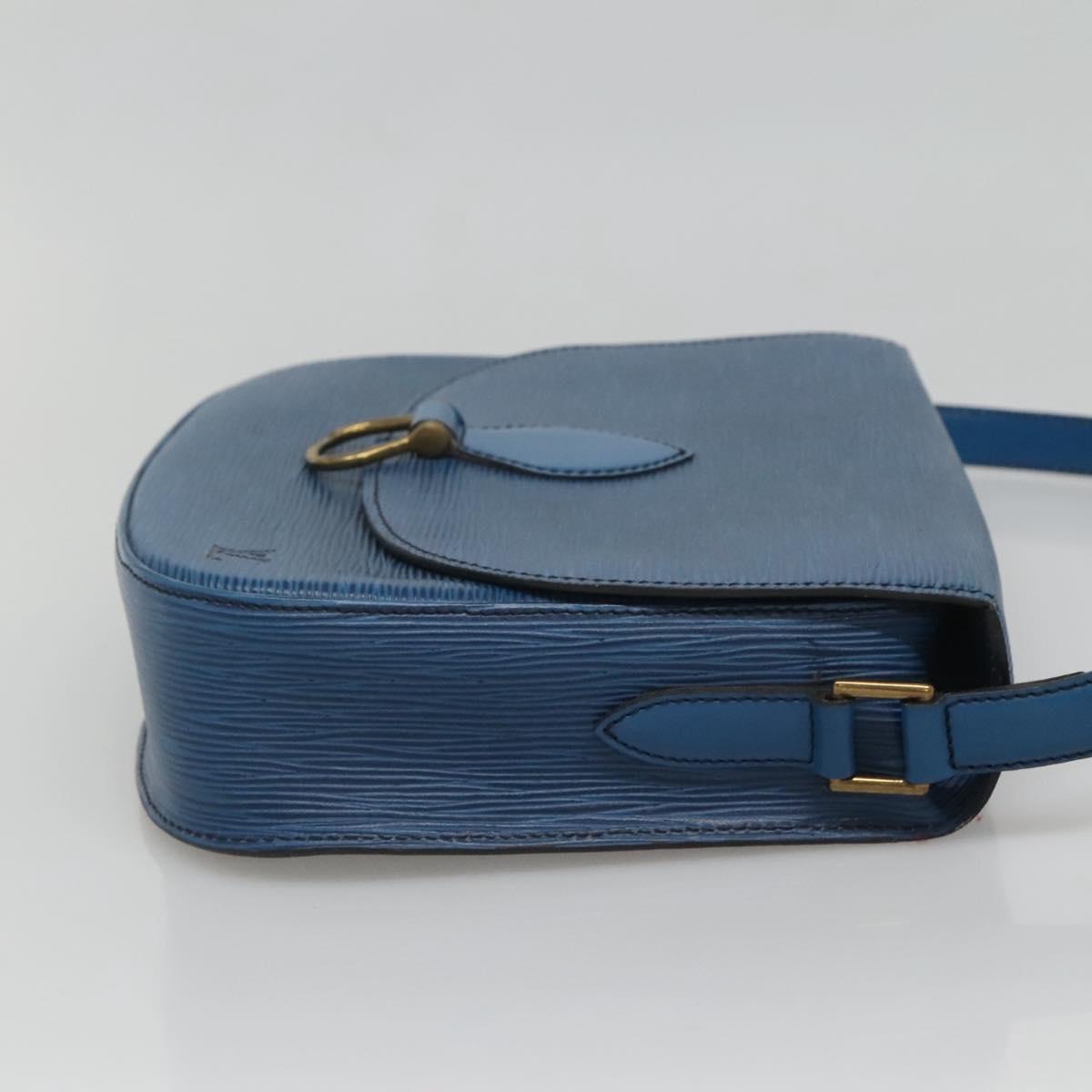LOUIS VUITTON Epi Saint Cloud GM Shoulder Bag Toledo Blue M52195 LV Auth 127467