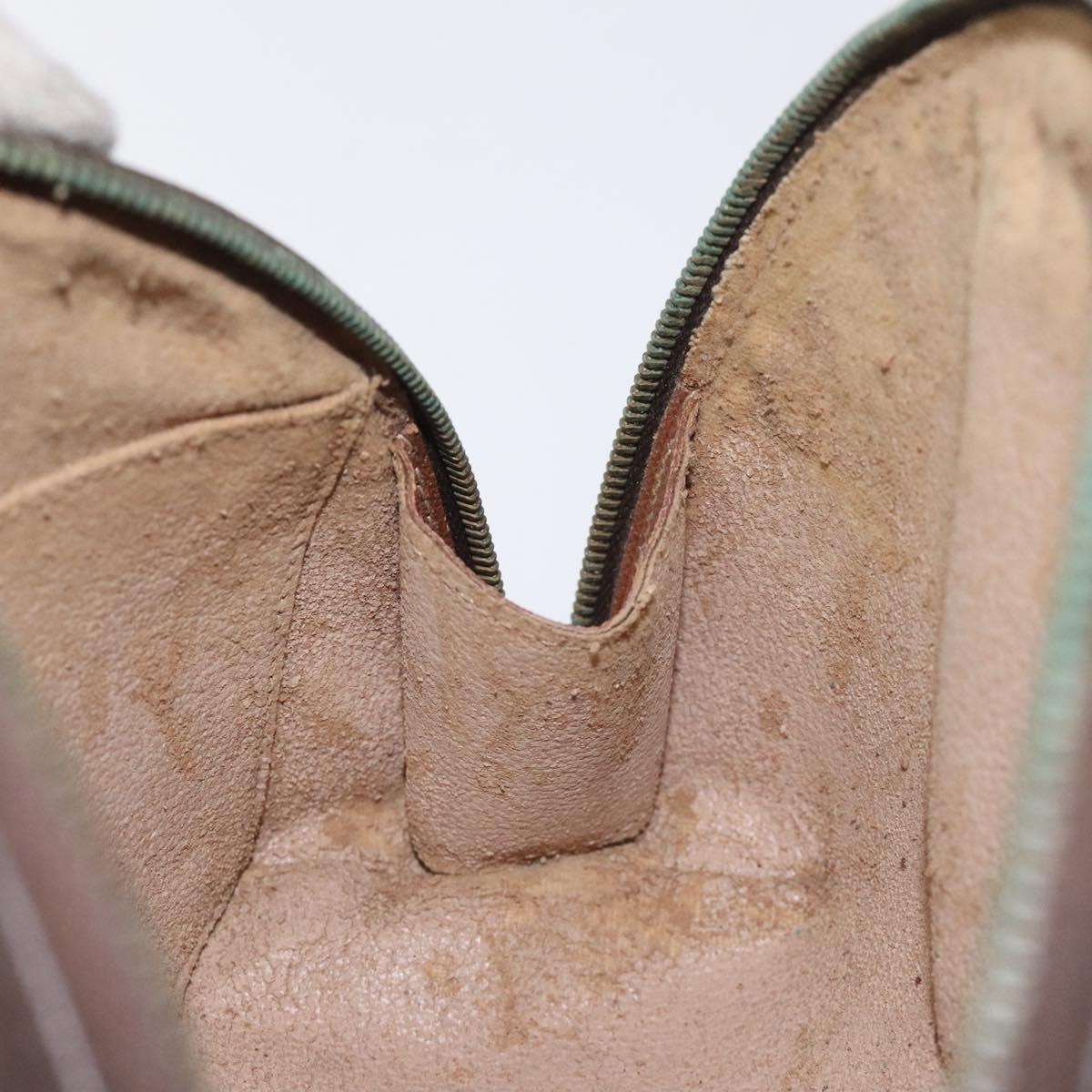 LOUIS VUITTON Monogram Trousse Demi Ronde Cosmetic Pouch M47520 LV Auth 127488