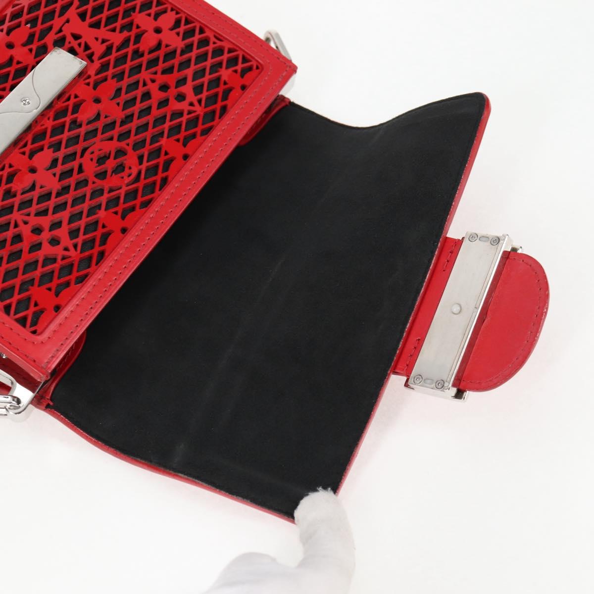 LOUIS VUITTON Monogram Lace Dauphine Mini Shoulder Bag Red M20359 Auth 127494M