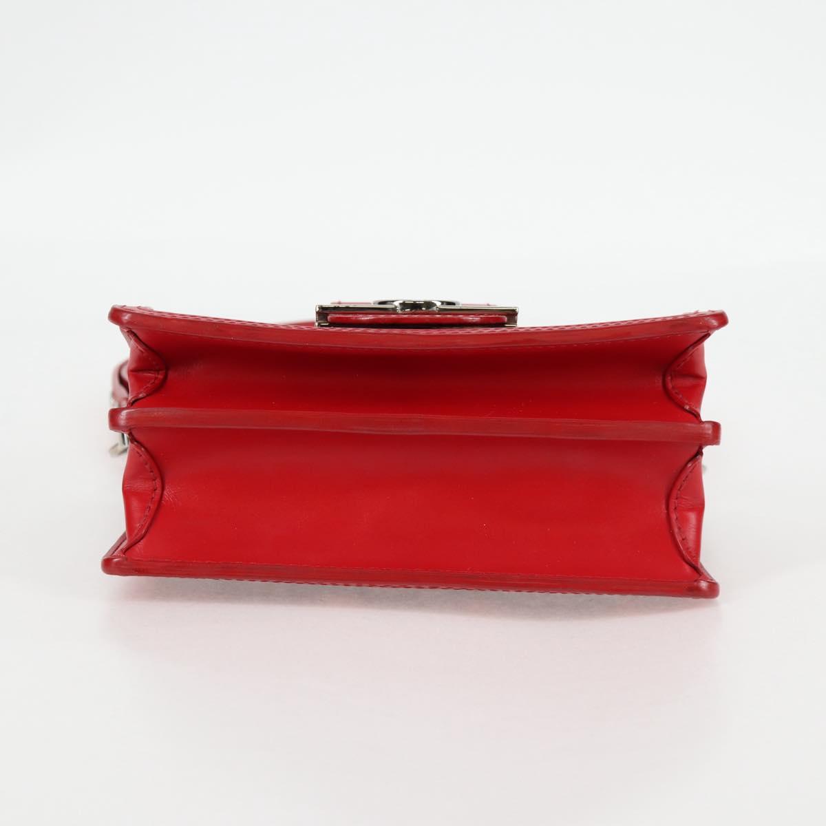 LOUIS VUITTON Monogram Lace Dauphine Mini Shoulder Bag Red M20359 Auth 127494M