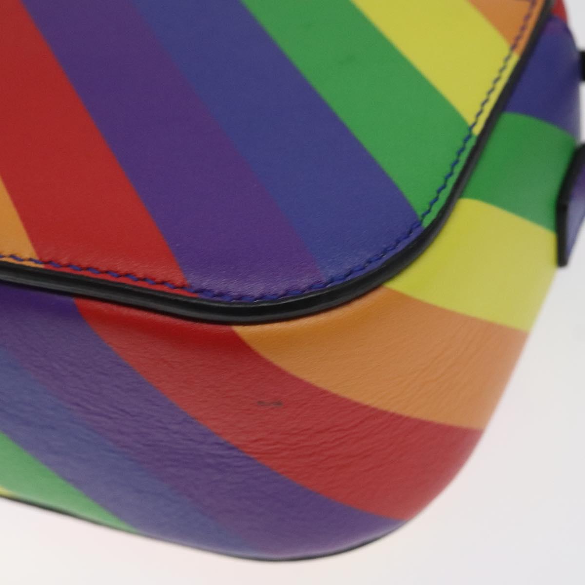 BALENCIAGA Shoulder Bag Leather Rainbow Auth 127502