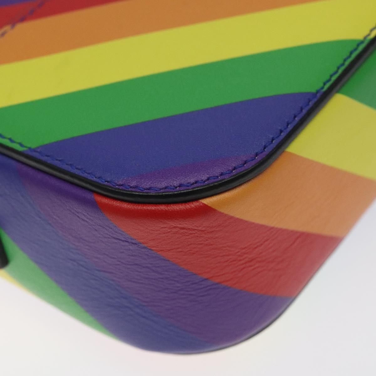 BALENCIAGA Shoulder Bag Leather Rainbow Auth 127502