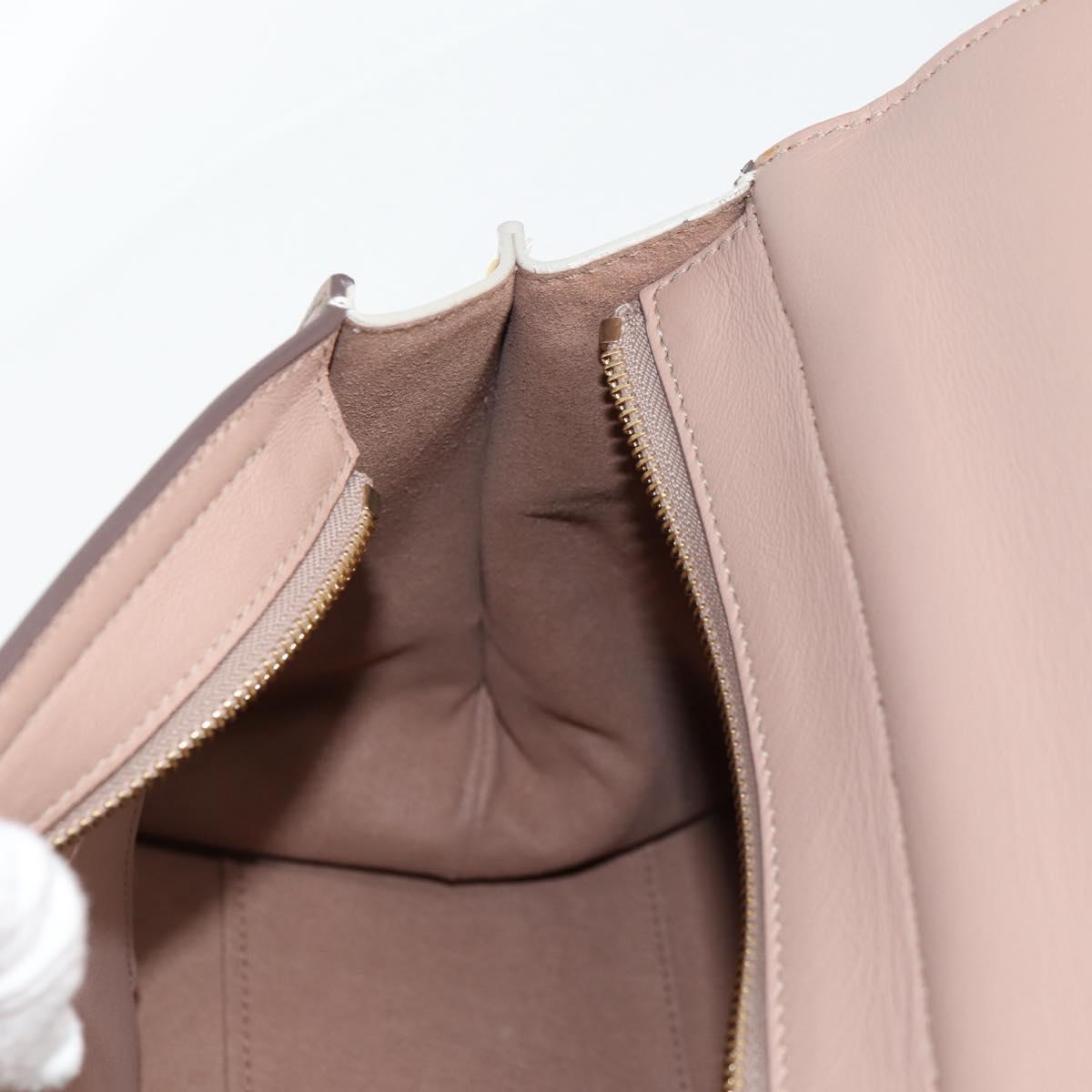 Salvatore Ferragamo Gancini Sofia Hand Bag Leather 2way Pink Gold Auth 127533M