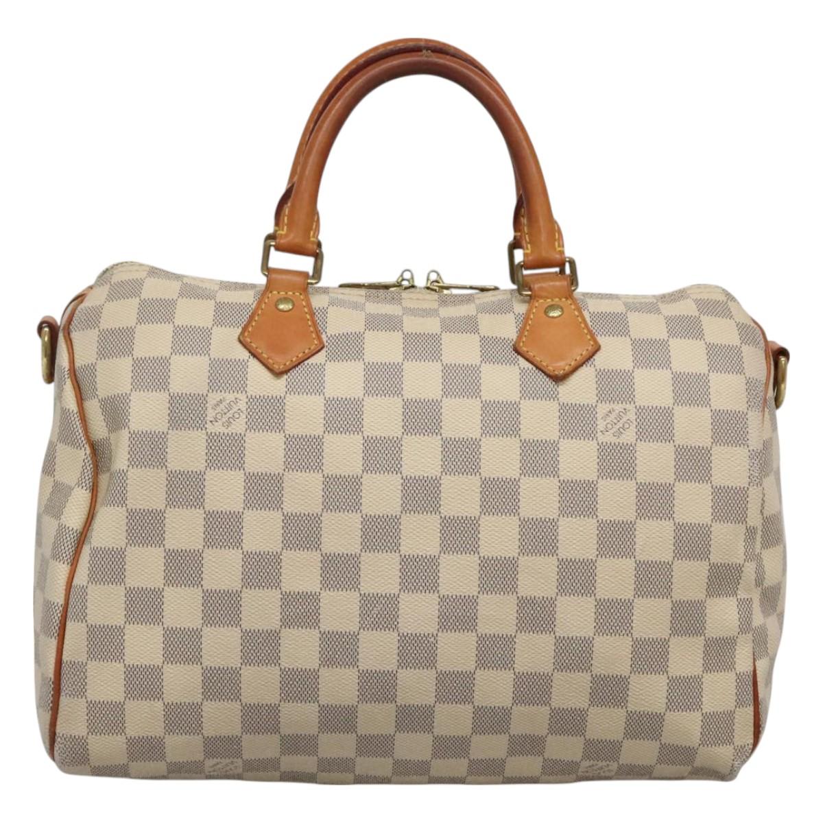 LOUIS VUITTON Damier Azur Speedy Bandouliere 30 Bag 2way N41052 LV Auth 127557