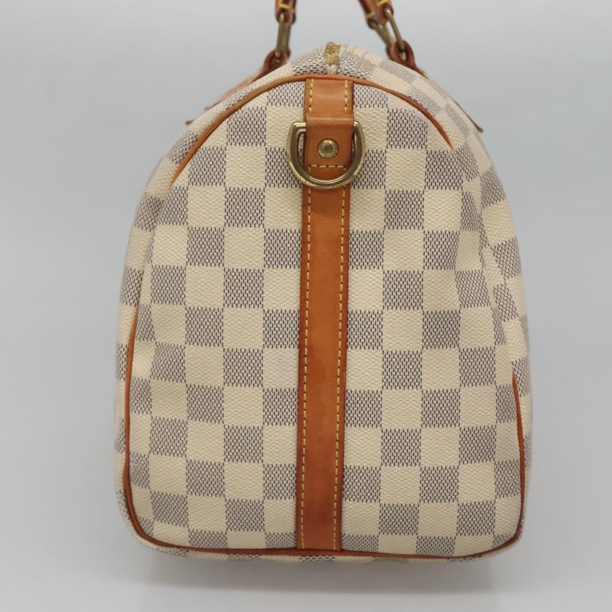 LOUIS VUITTON Damier Azur Speedy Bandouliere 30 Bag 2way N41052 LV Auth 127557