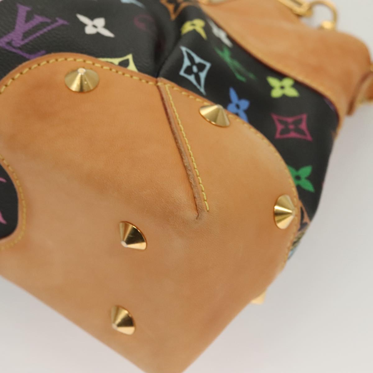 LOUIS VUITTON Monogram Multicolor Judy MM Bag 2Way Black M40256 LV Auth 127563V