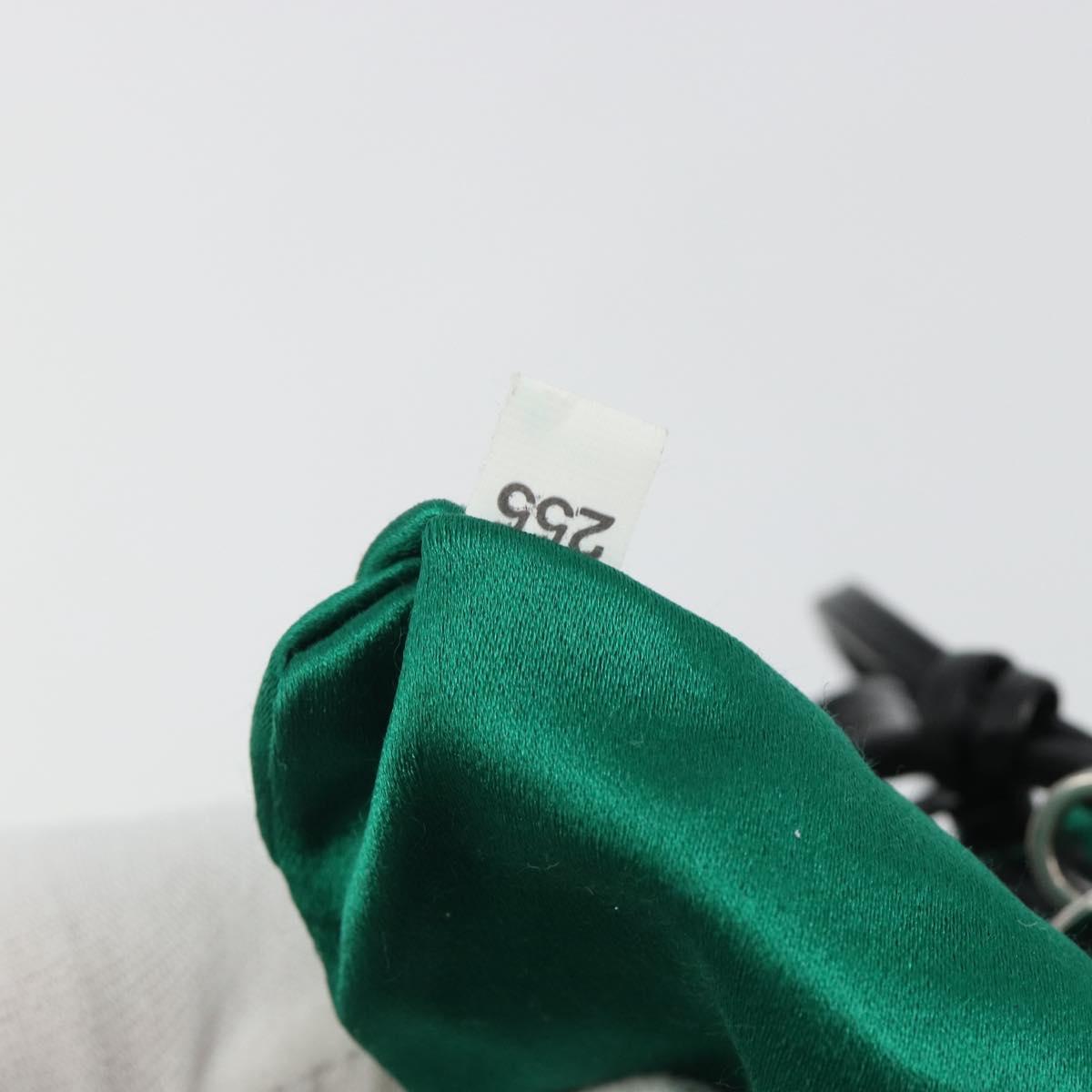 PRADA Chain Shoulder Bag Satin Green Auth 127567