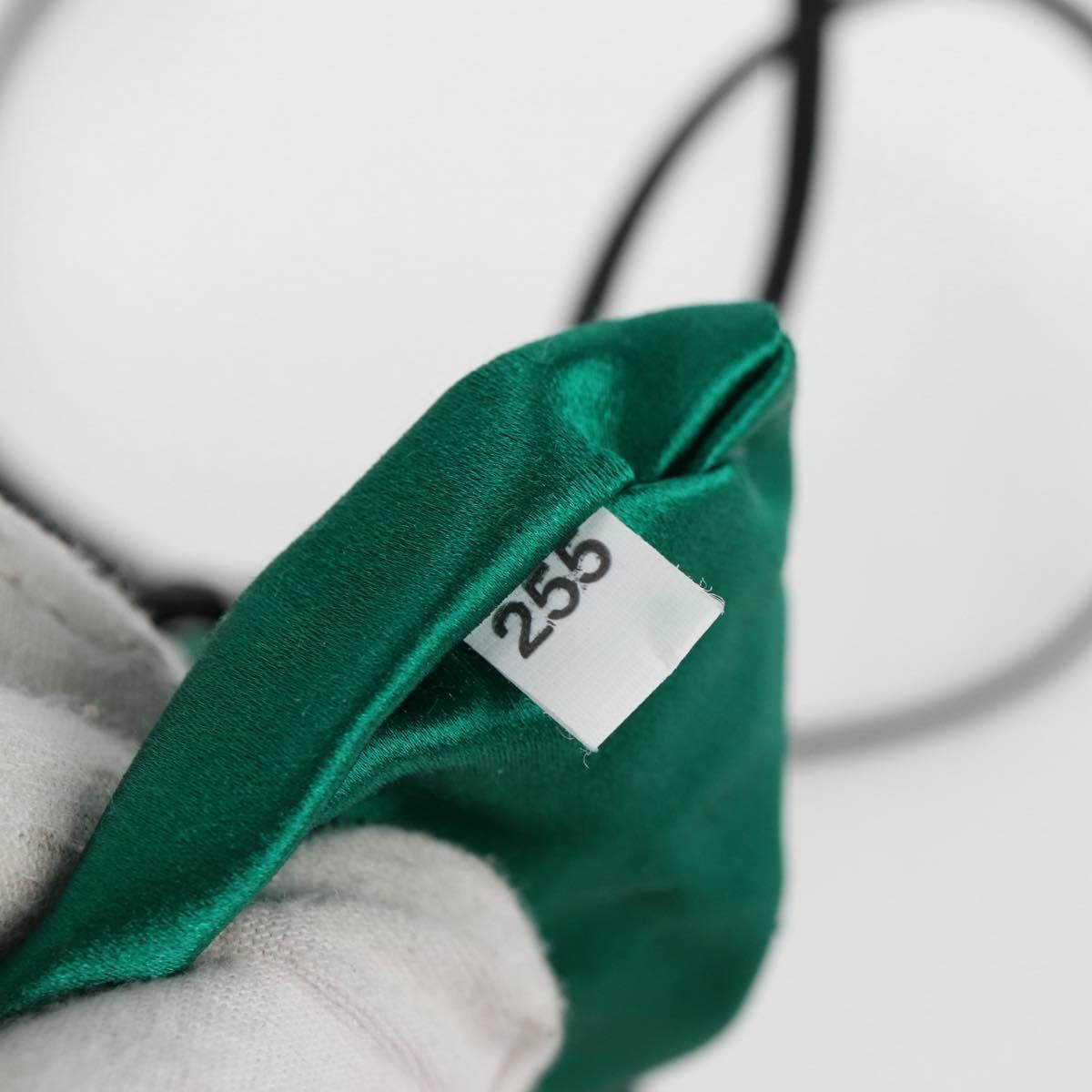 PRADA Chain Shoulder Bag Satin Green Auth 127567M