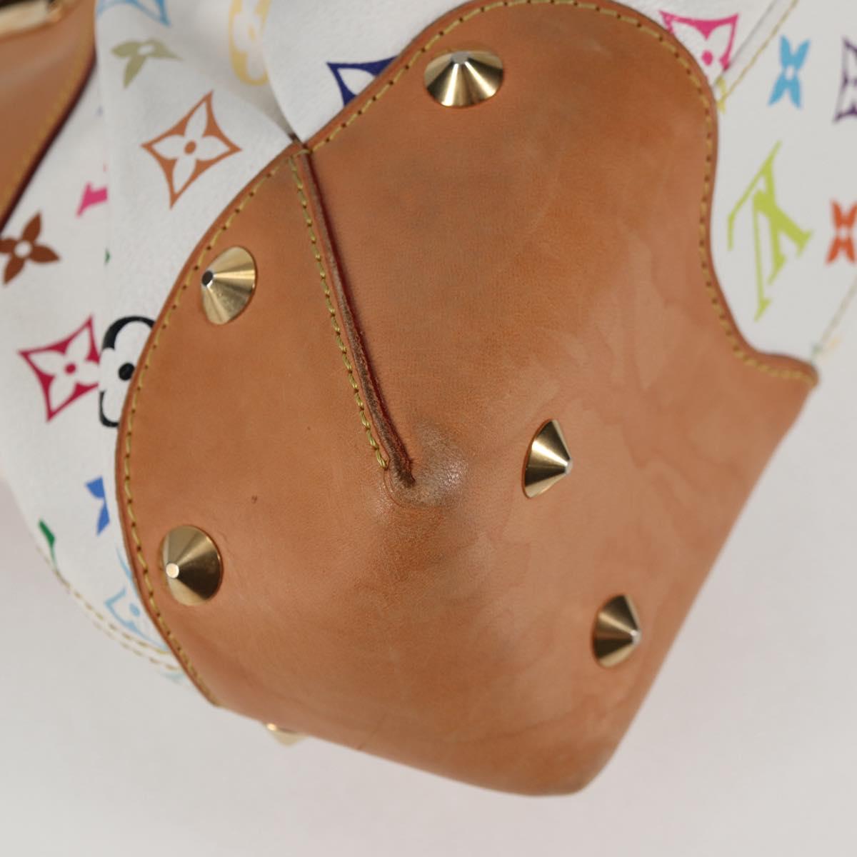 LOUIS VUITTON Monogram Multicolor Judy MM Bag 2Way White M40255 LV Auth 127584V