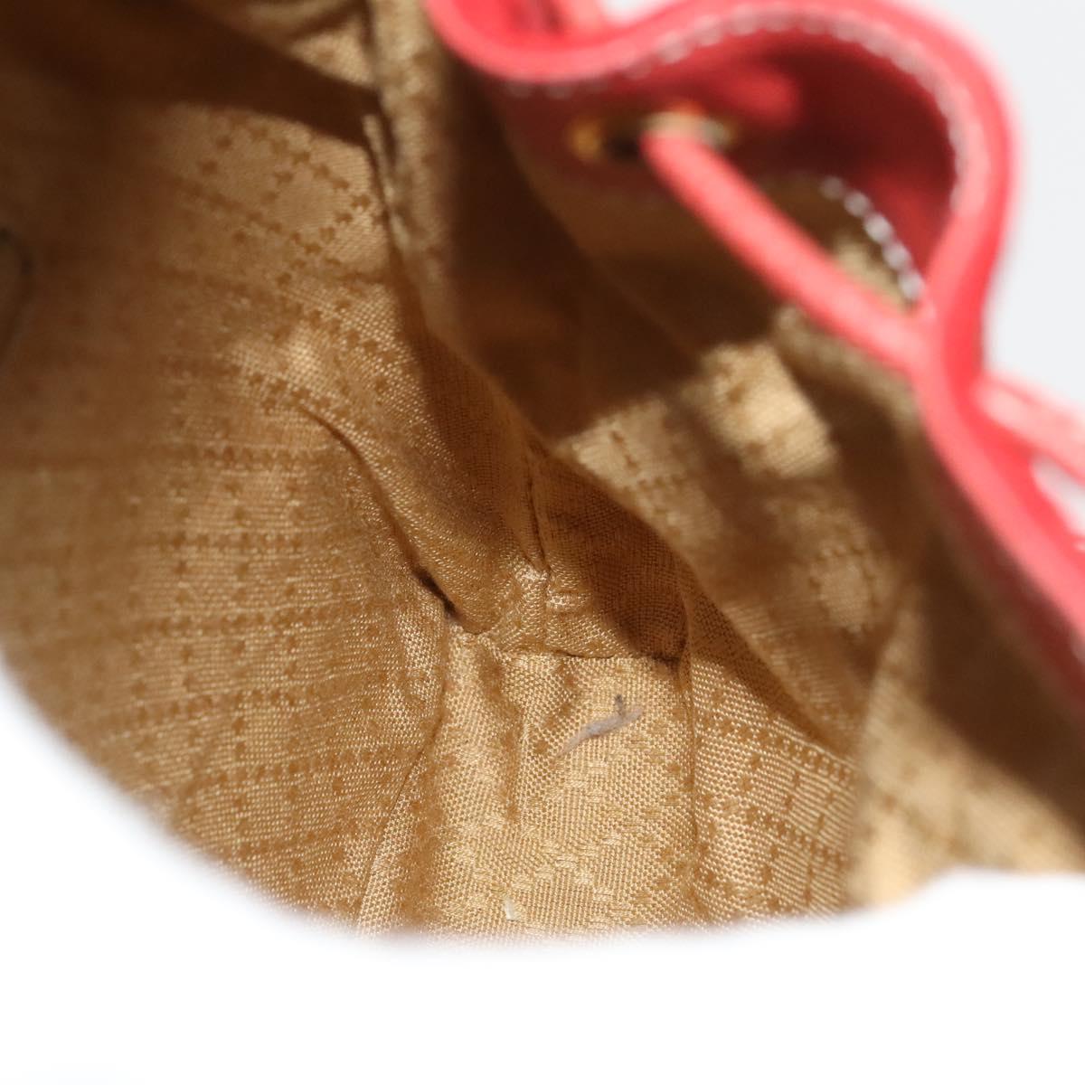 GUCCI Bamboo Backpack Suede Red Gold 003 1998 0030 Auth 127597