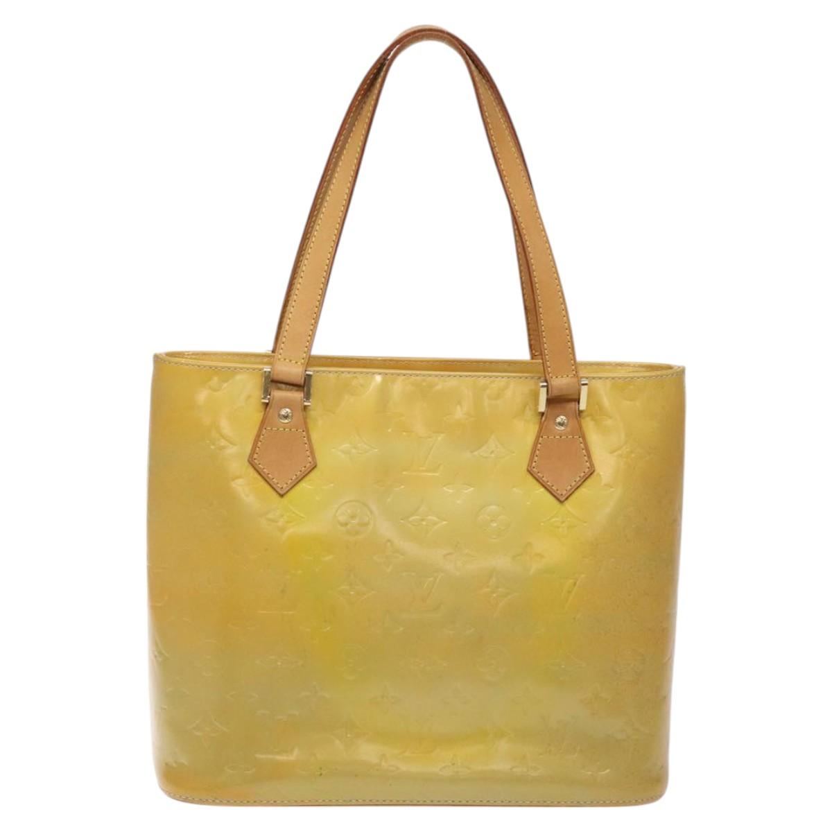 LOUIS VUITTON Monogram Vernis Houston Hand Bag Gris M91053 LV Auth 127603