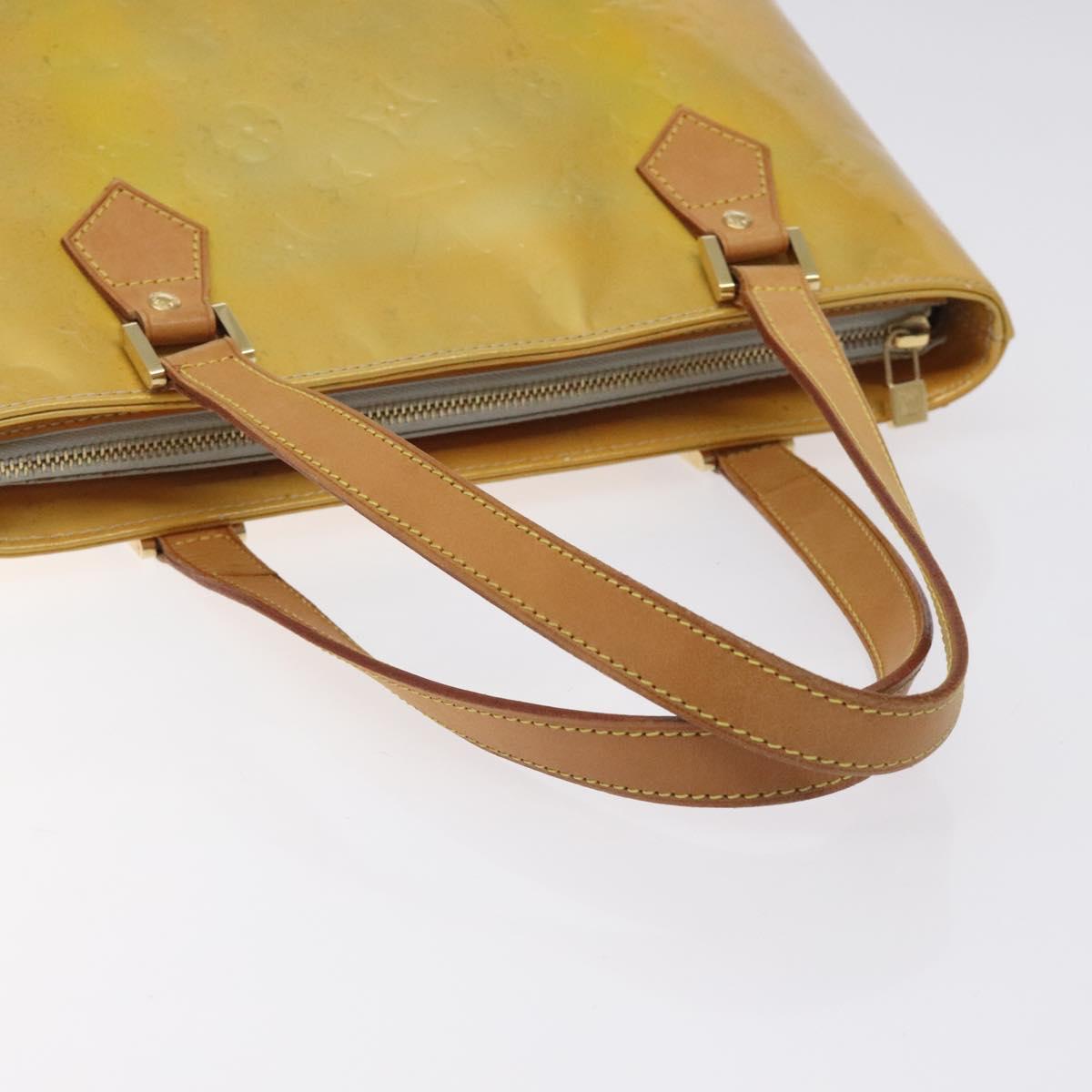 LOUIS VUITTON Monogram Vernis Houston Hand Bag Gris M91053 LV Auth 127603