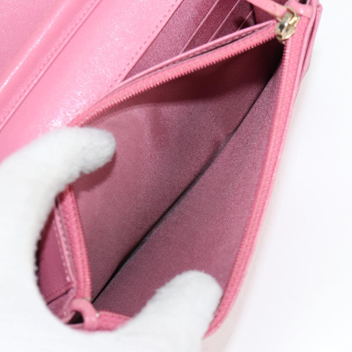 CHANEL Matelasse Chain Shoulder Bag Lamb Skin Pink Gold CC Auth 127625M