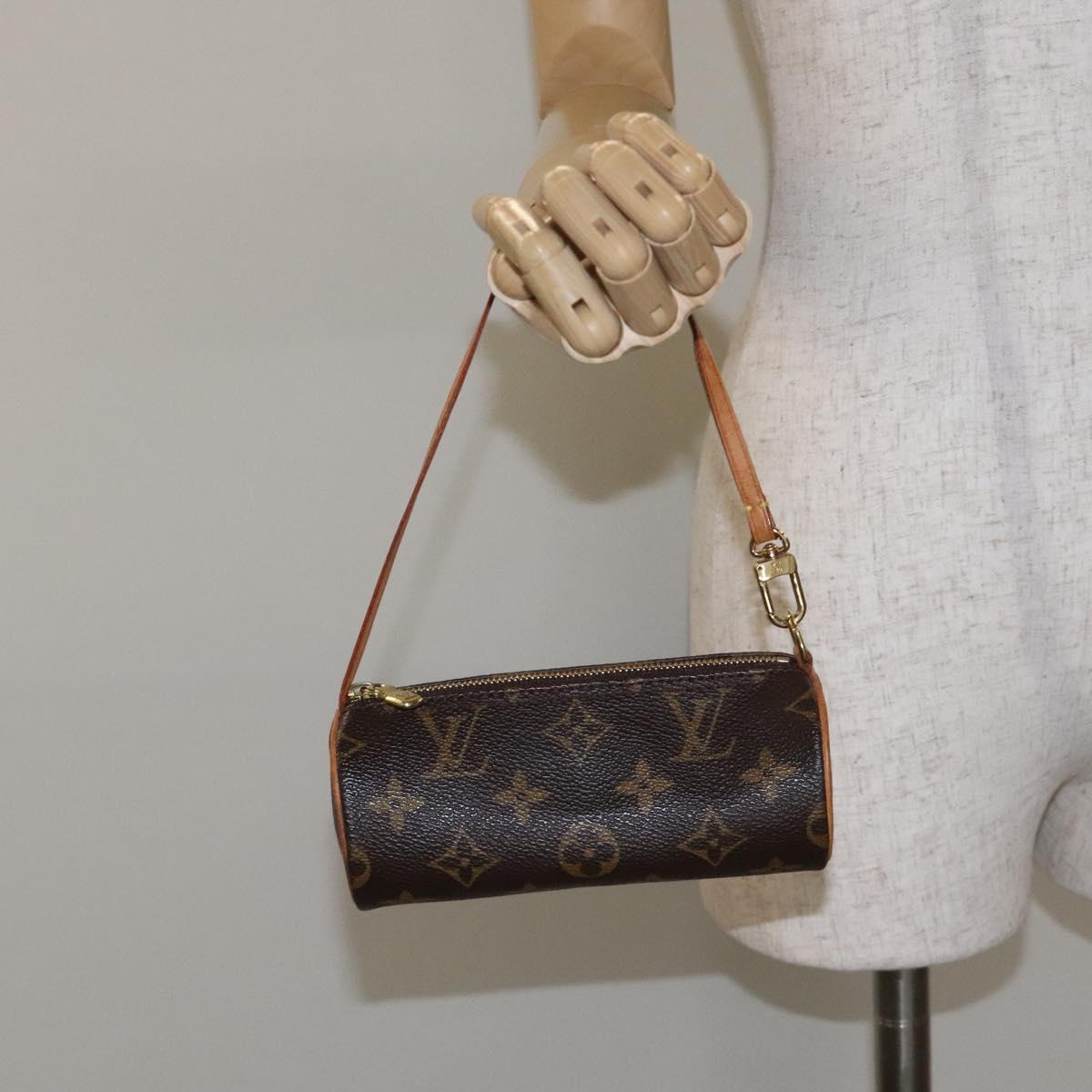 LOUIS VUITTON Monogram Papillon Pouch LV Auth 127629