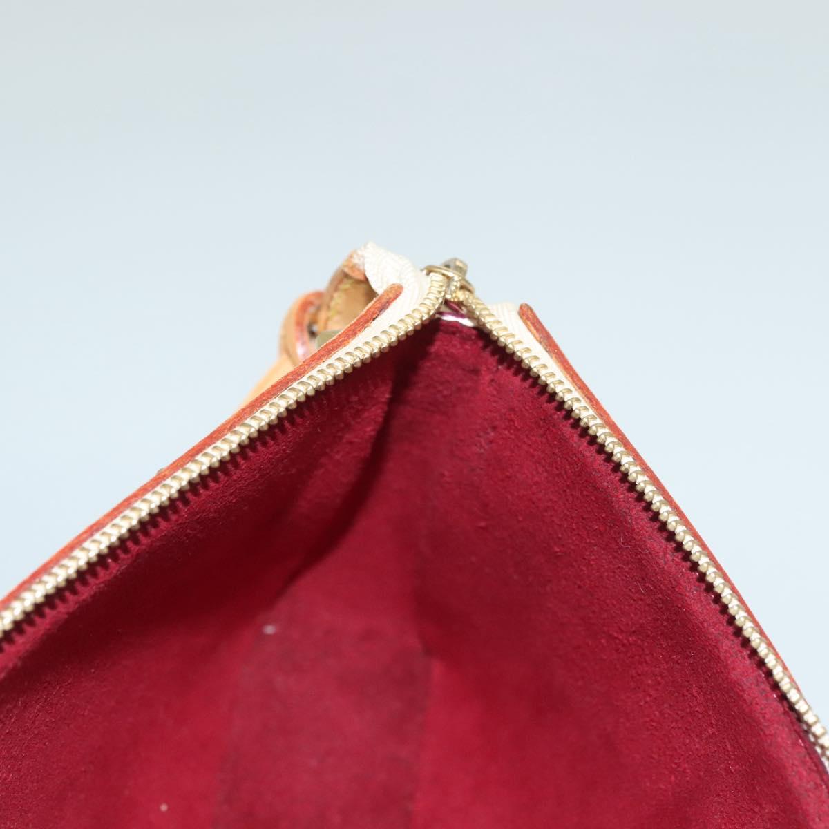 LOUIS VUITTON Multicolor Pochette Accessoires Pouch White M92649 LV Auth 127635V