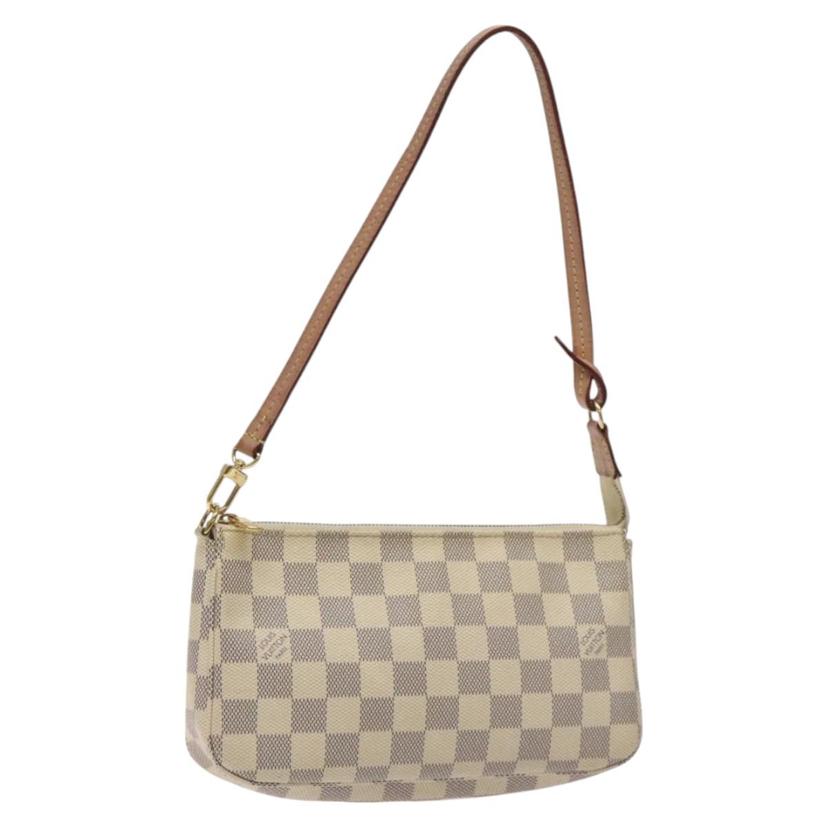 LOUIS VUITTON Damier Azur Pochette Accessoires Pouch N51986 LV Auth 127641