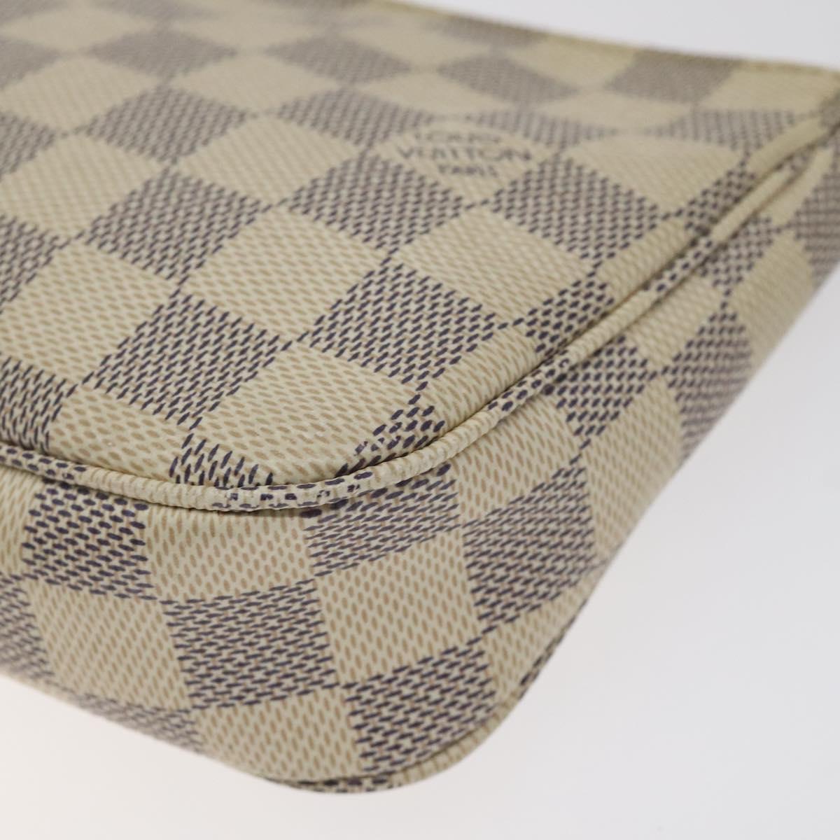 LOUIS VUITTON Damier Azur Pochette Accessoires Pouch N51986 LV Auth 127641