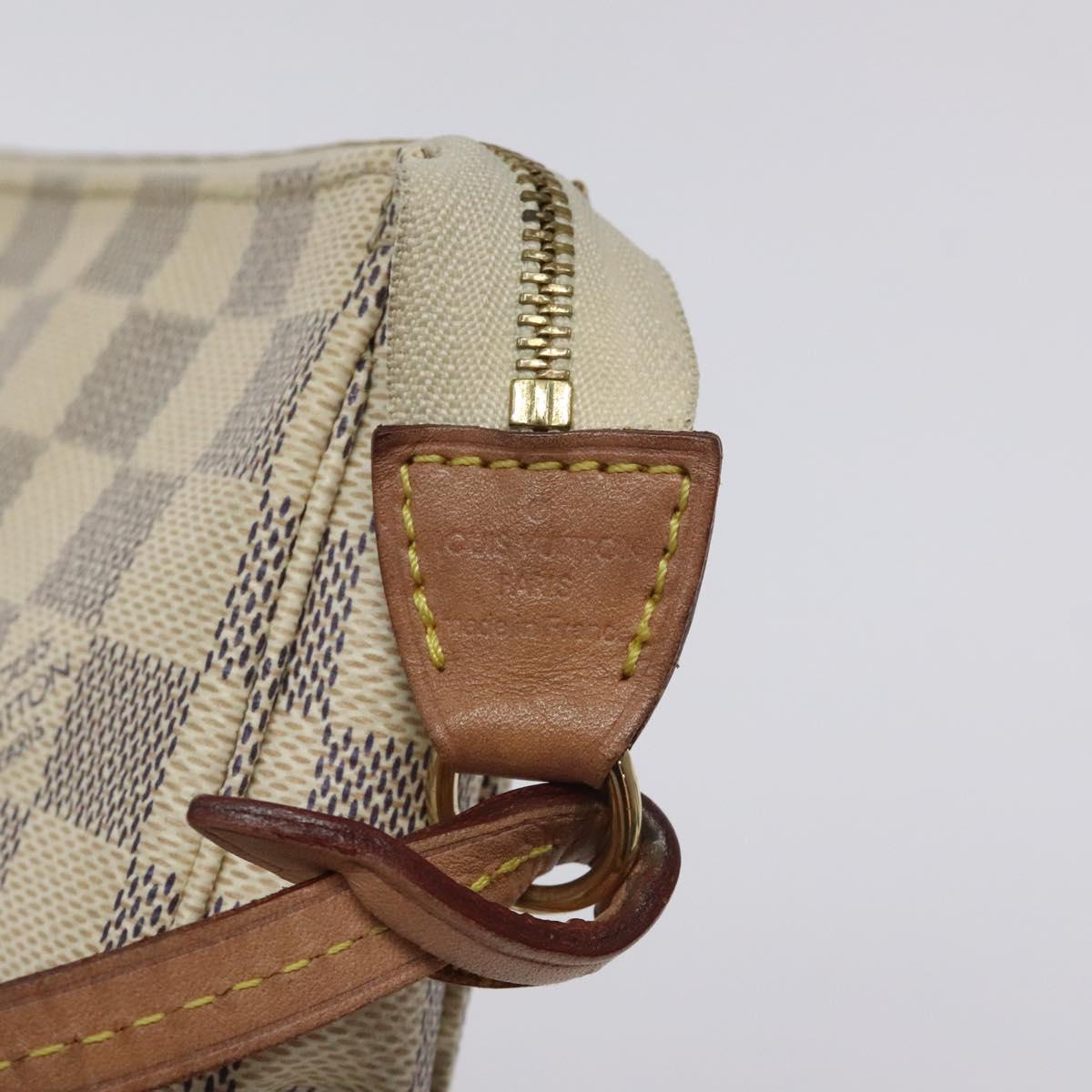 LOUIS VUITTON Damier Azur Pochette Accessoires Pouch N51986 LV Auth 127641